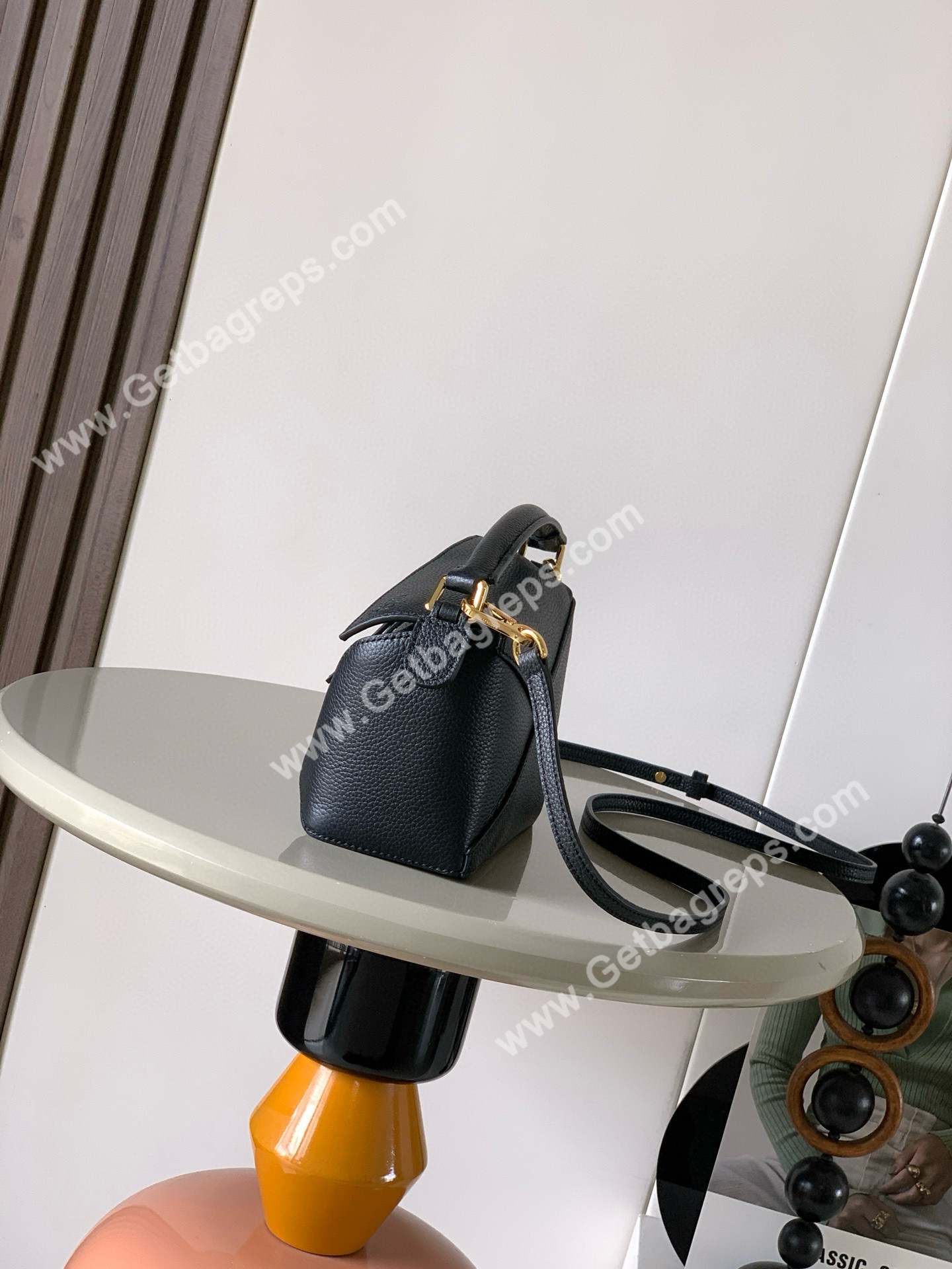 Loewe Mini Puzzle Edge Bag in Soft Grained Calfskin-003