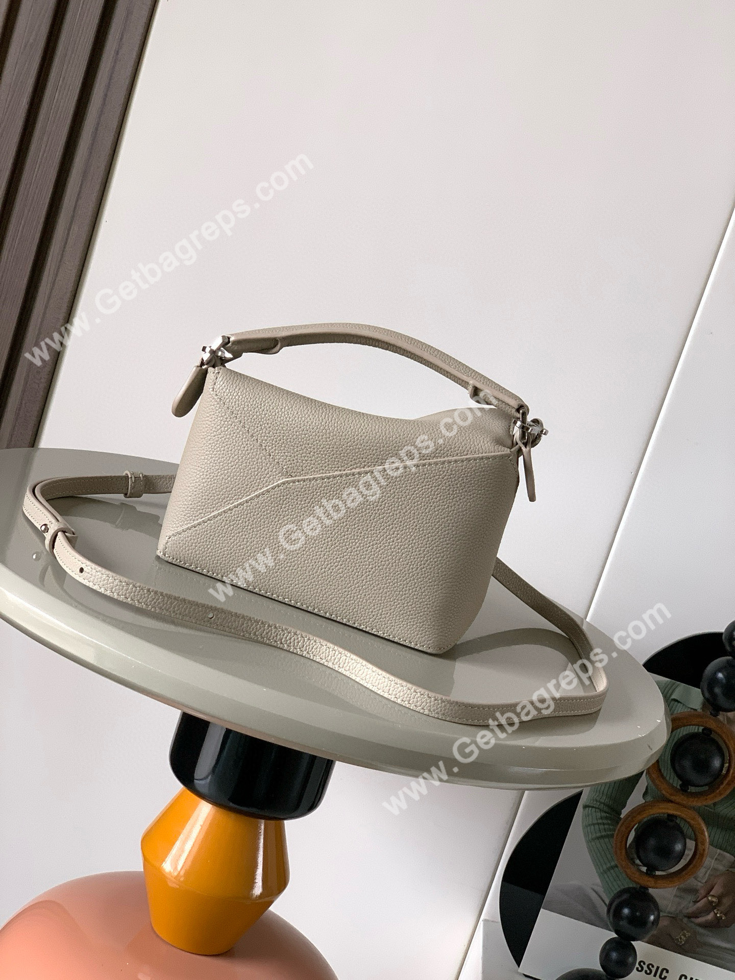 Loewe Mini Puzzle Edge Bag in Soft Grained Calfskin-004