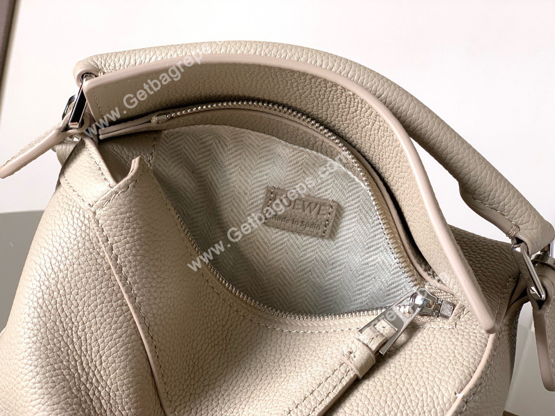 Loewe Mini Puzzle Edge Bag in Soft Grained Calfskin-004