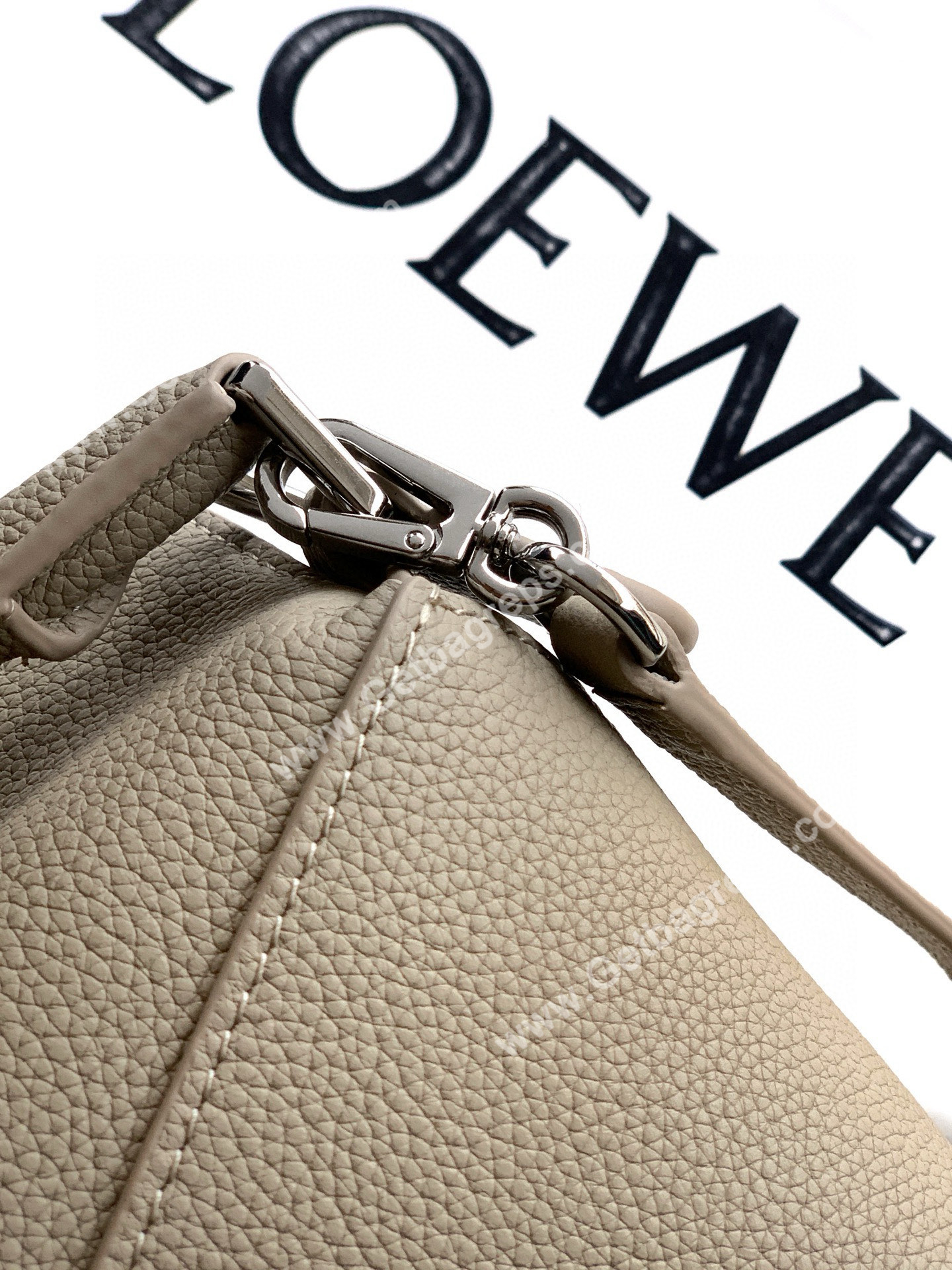 Loewe Mini Puzzle Edge Bag in Soft Grained Calfskin-004