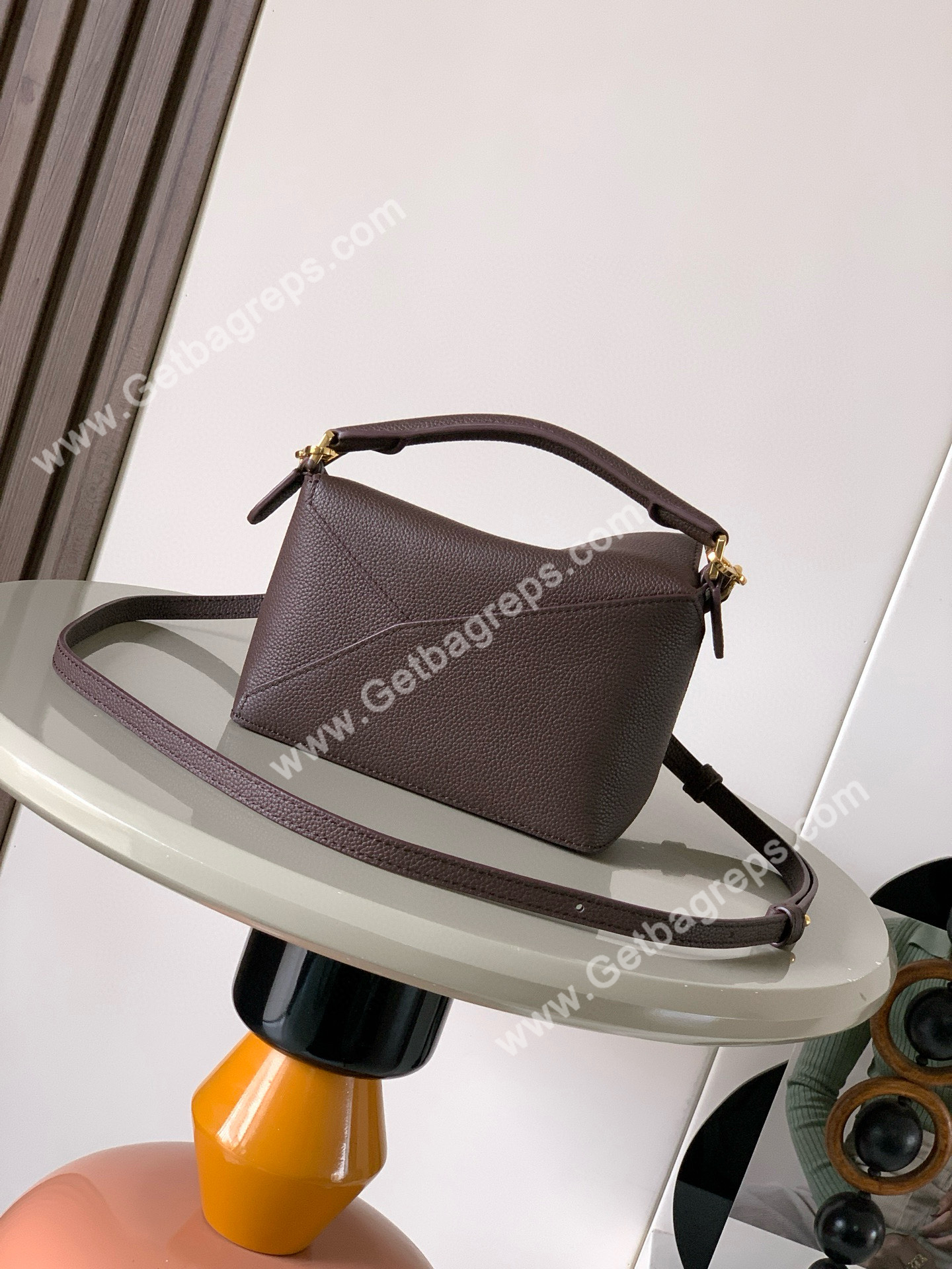 Loewe Mini Puzzle Edge Bag in Soft Grained Calfskin-005