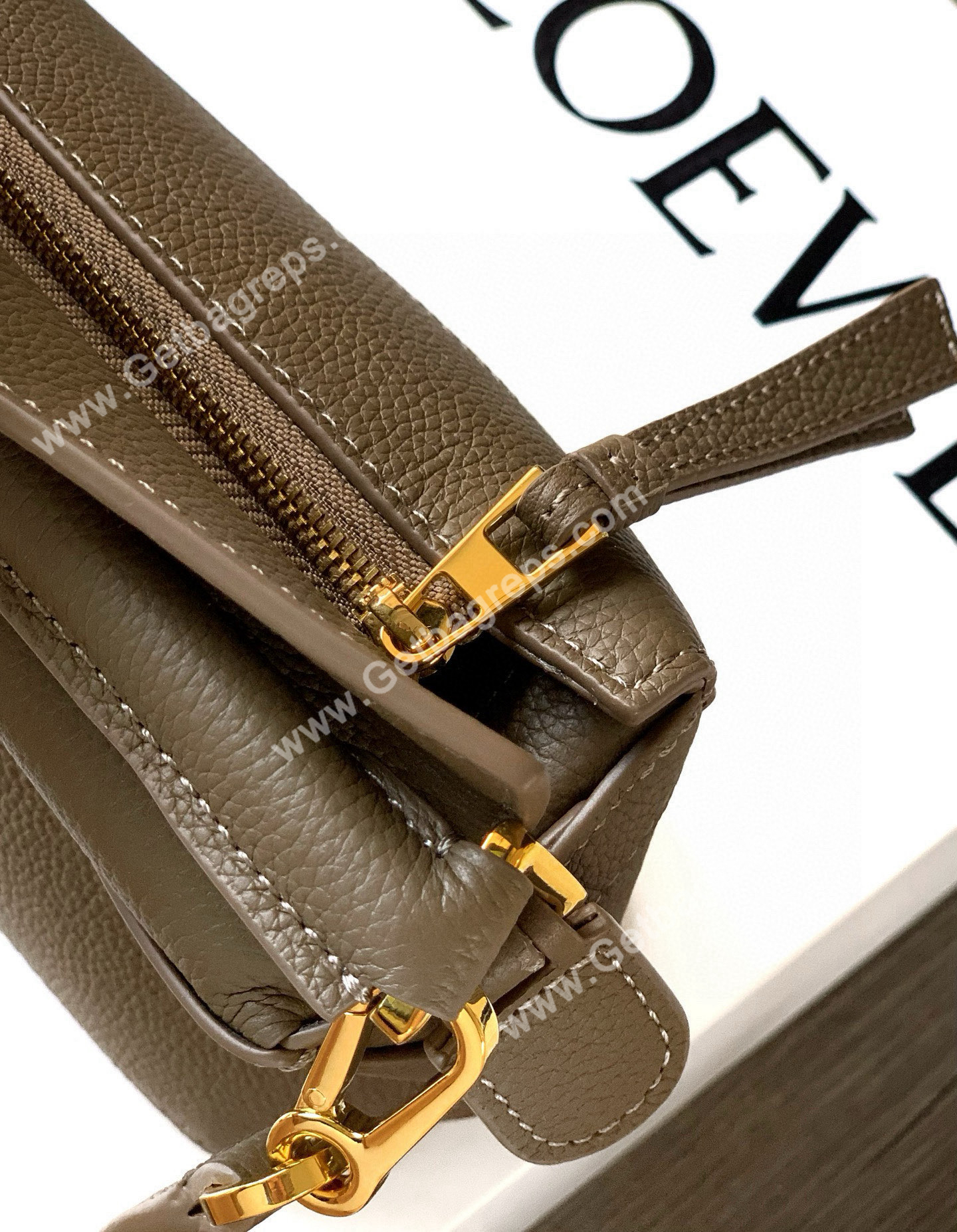 Loewe Mini Puzzle Edge Bag in Soft Grained Calfskin-006