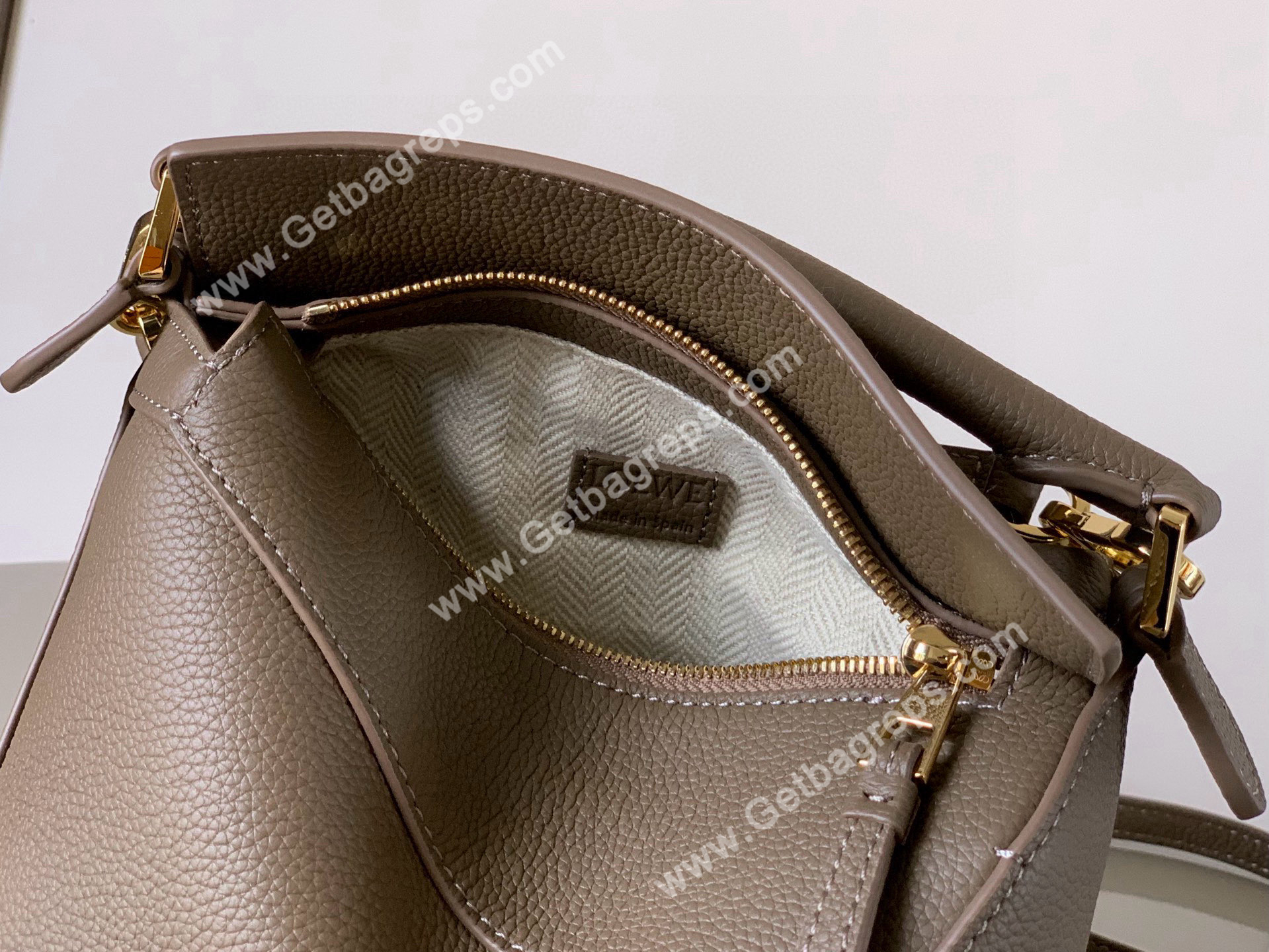 Loewe Mini Puzzle Edge Bag in Soft Grained Calfskin-006