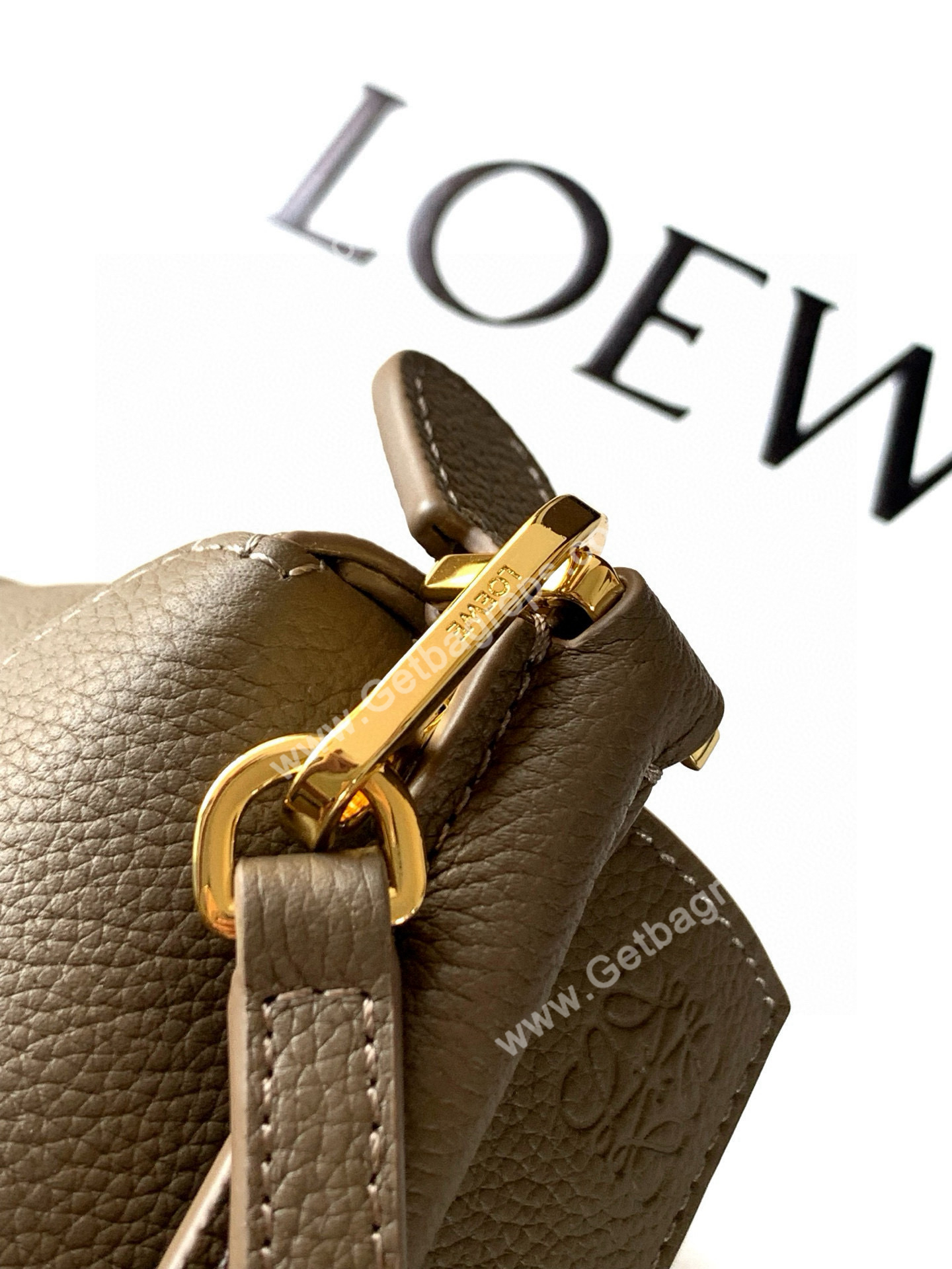 Loewe Mini Puzzle Edge Bag in Soft Grained Calfskin-006