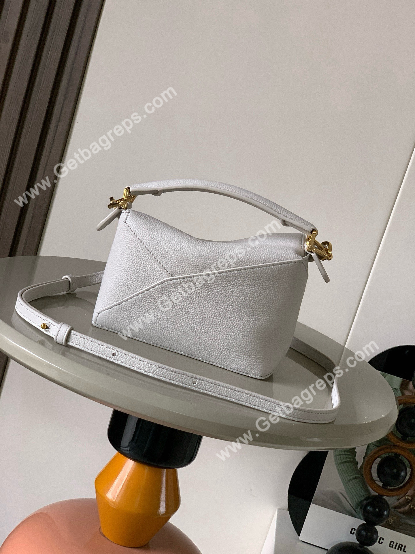 Loewe Mini Puzzle Edge Bag in Soft Grained Calfskin-007