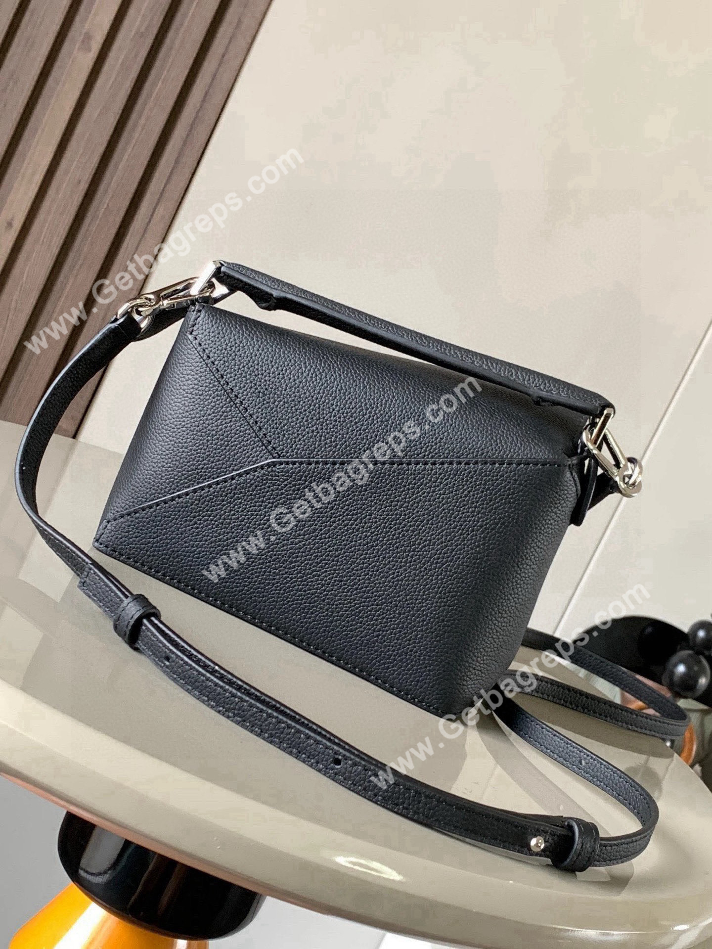 Loewe Mini Puzzle Edge Bag in Soft Grained Calfskin-008