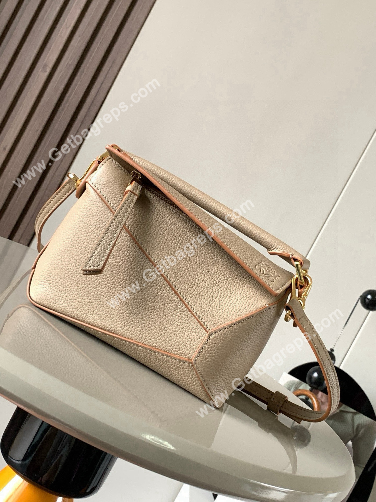 Loewe Mini Puzzle Edge Bag in Soft Grained Calfskin-009