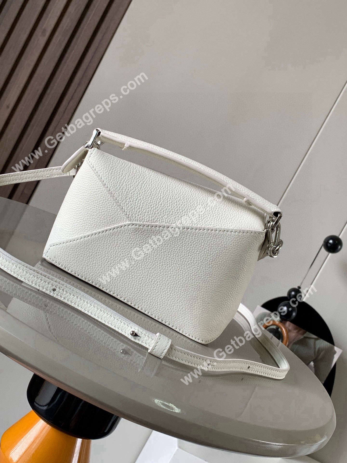 Loewe Mini Puzzle Edge Bag in Soft Grained Calfskin-010