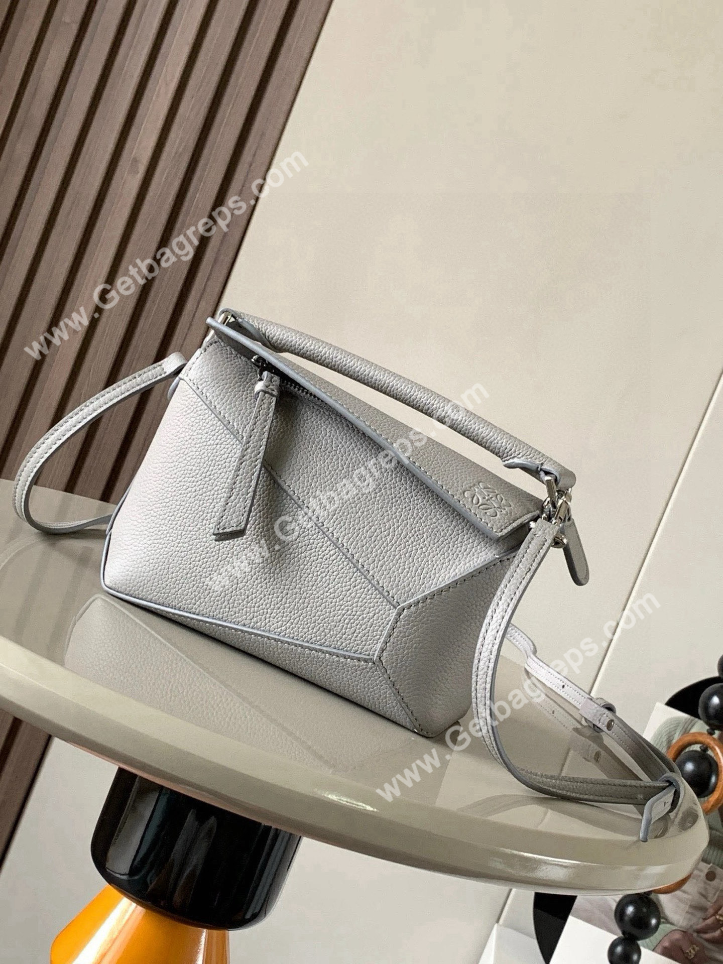 Loewe Mini Puzzle Edge Bag in Soft Grained Calfskin-011