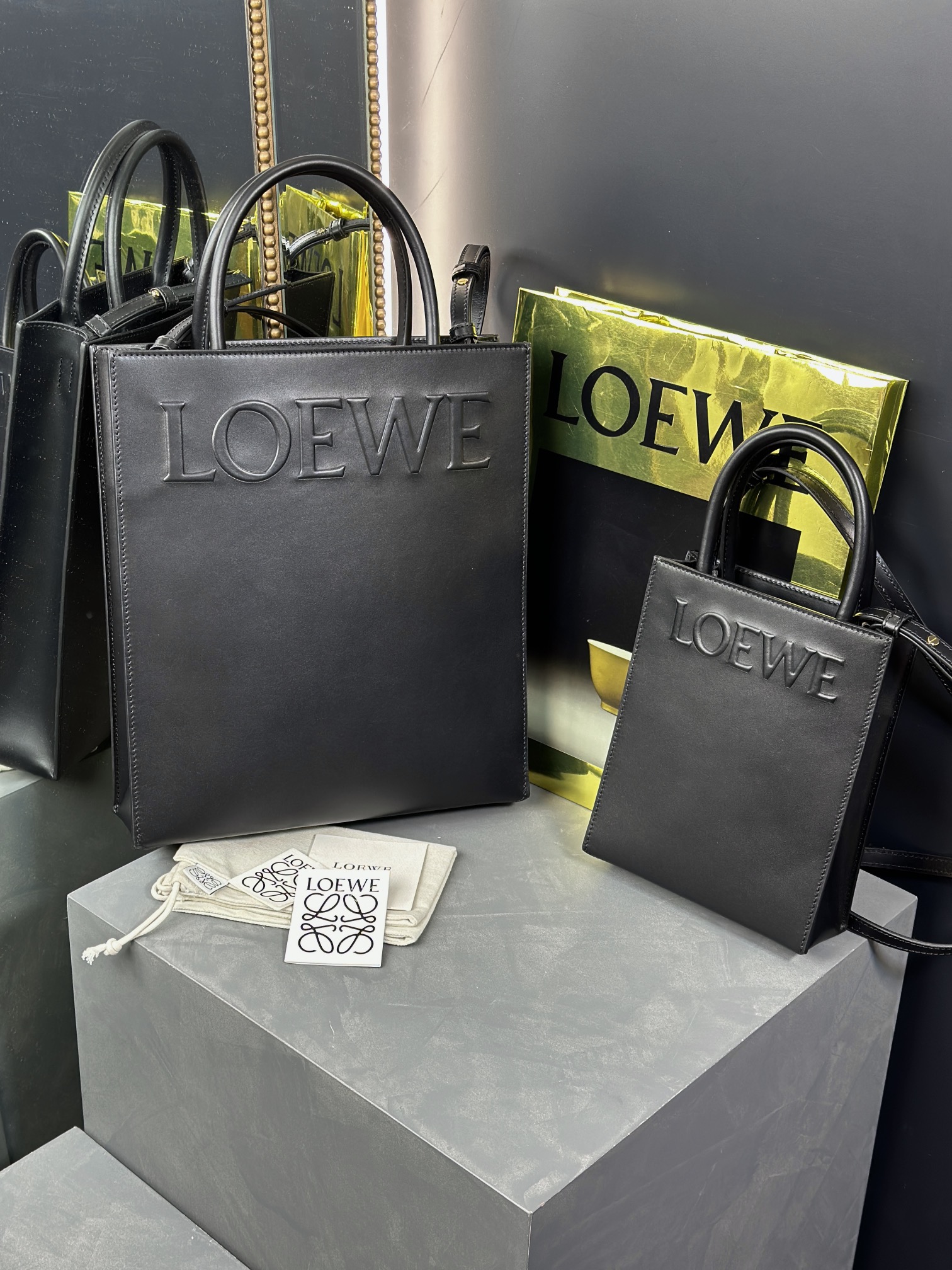 Loewe Standard A4 and A5 Tote in Sleek Calfskin