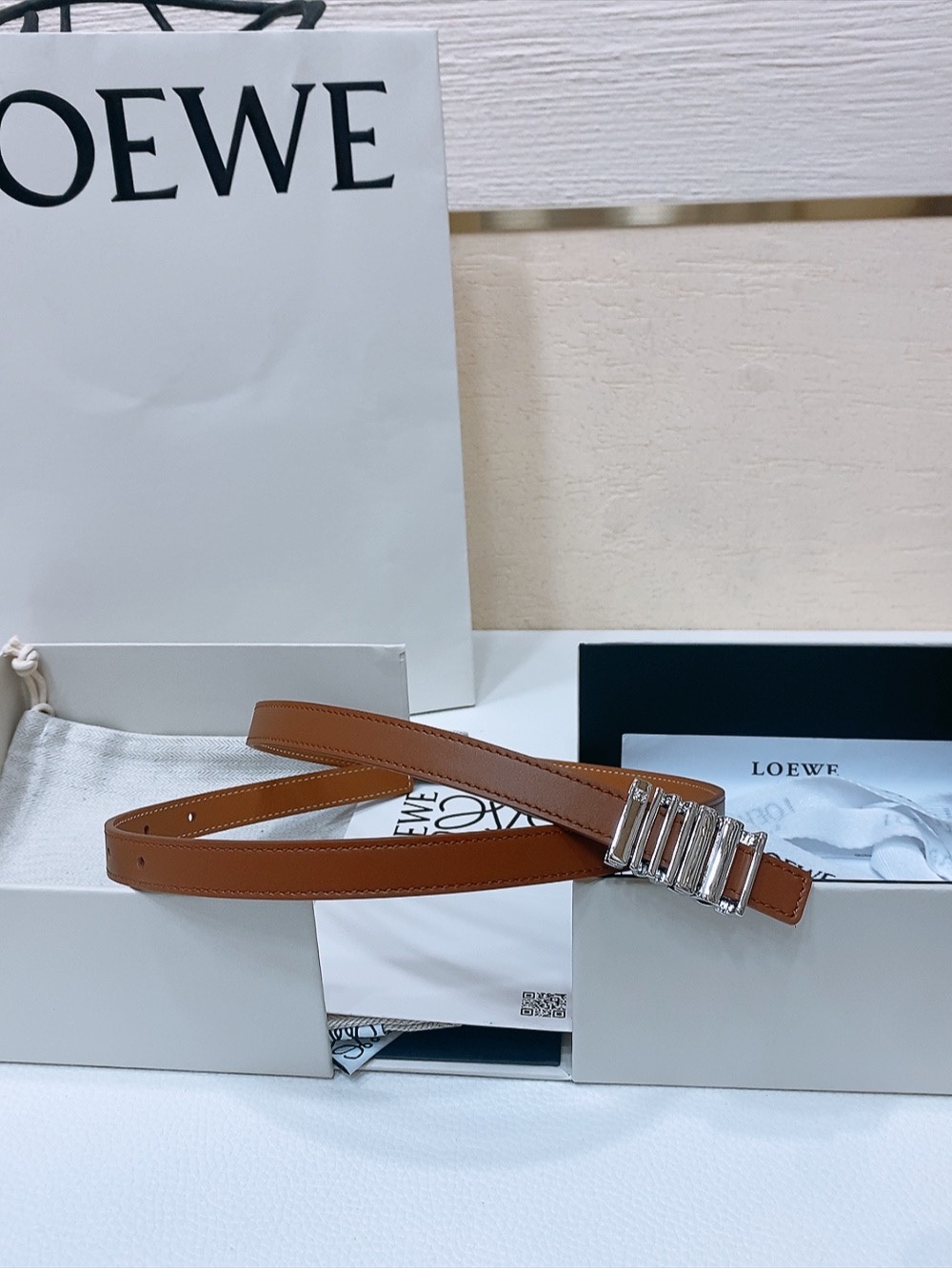 Loewe Womens Leather Belt Width 15mm-0007