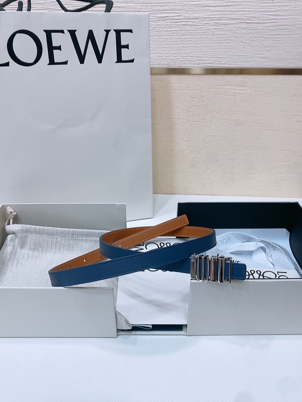 Loewe Womens Leather Belt Width 15mm-0008