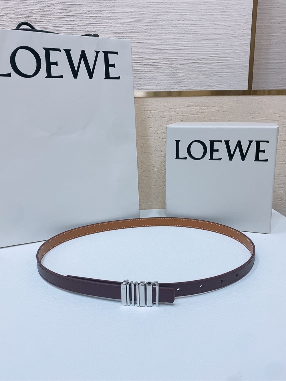 Loewe Womens Leather Belt Width 15mm-0011