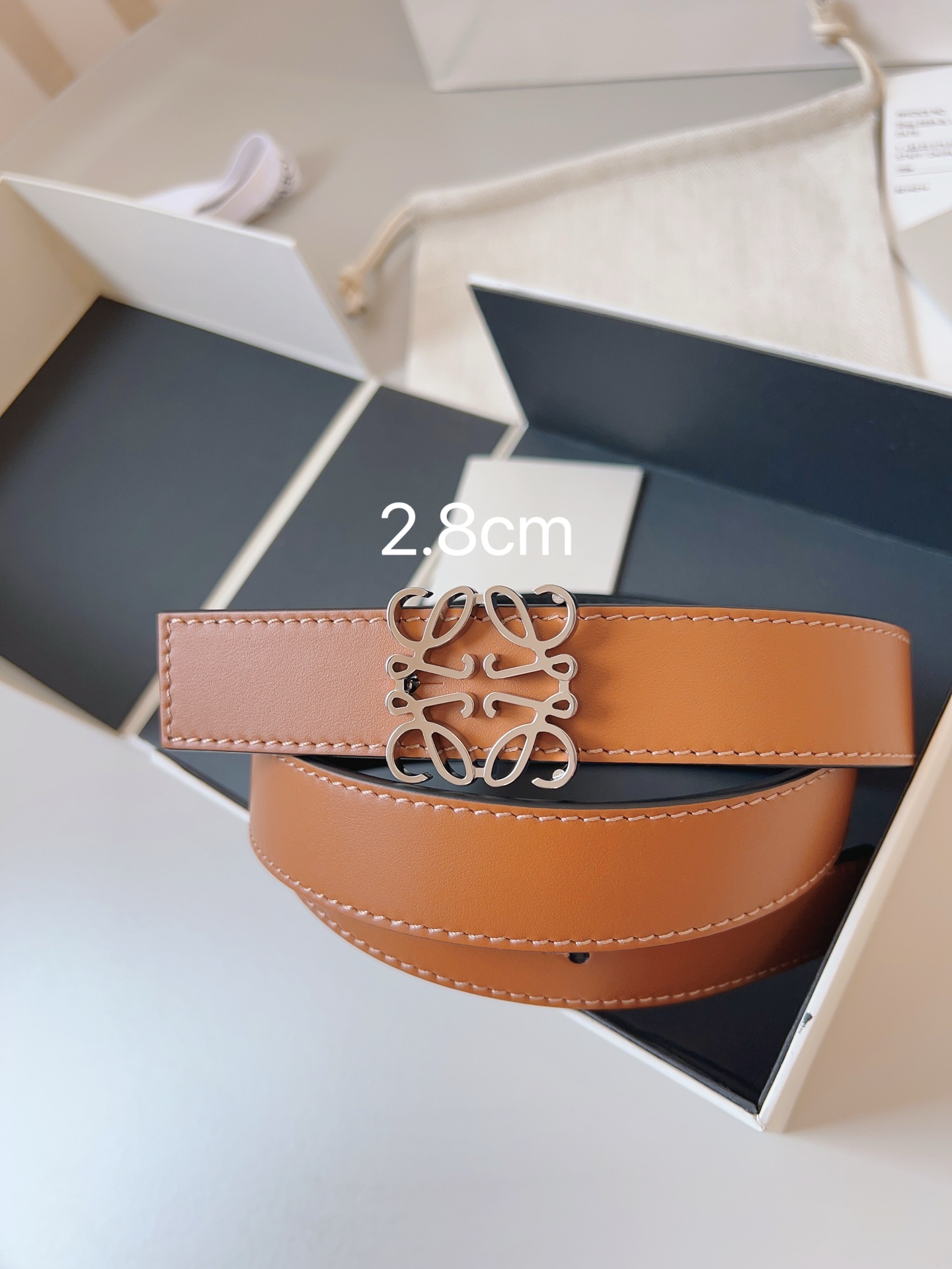 Loewe Womens Leather Belt Width 2.8cm-0015