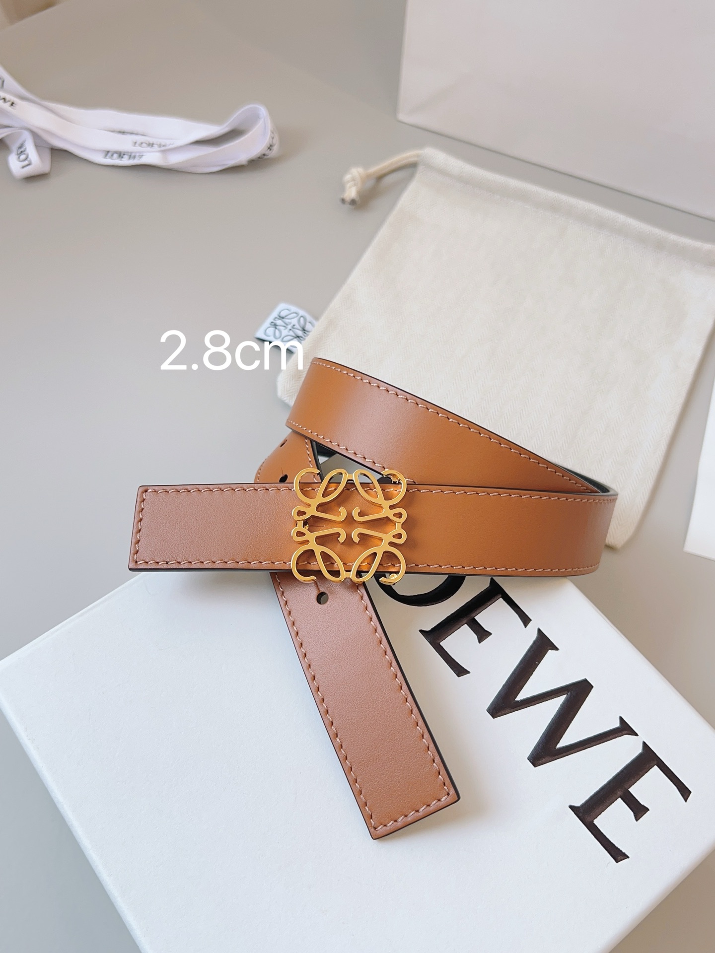 Loewe Womens Leather Belt Width 2.8cm-0016