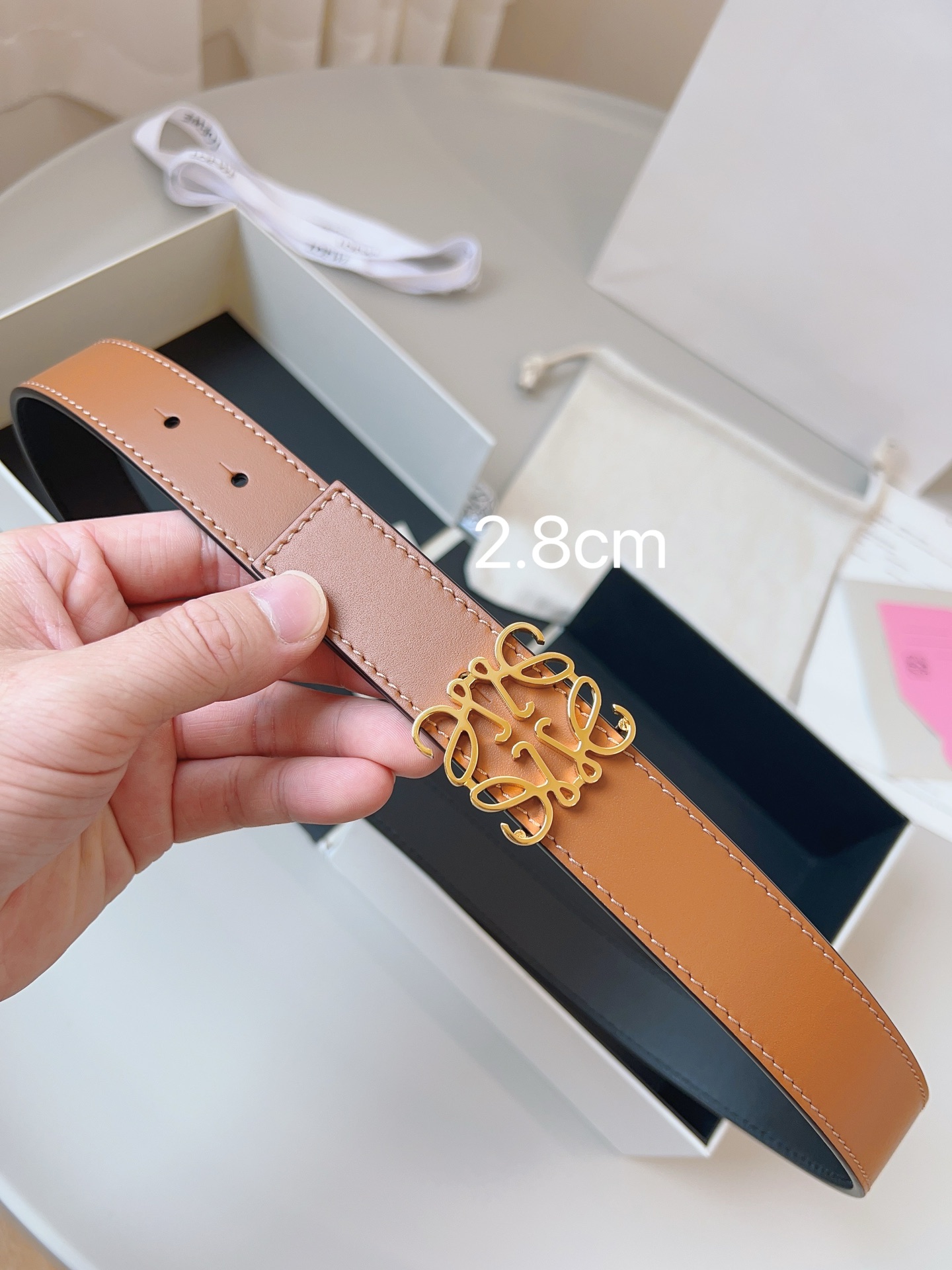 Loewe Womens Leather Belt Width 2.8cm-0016