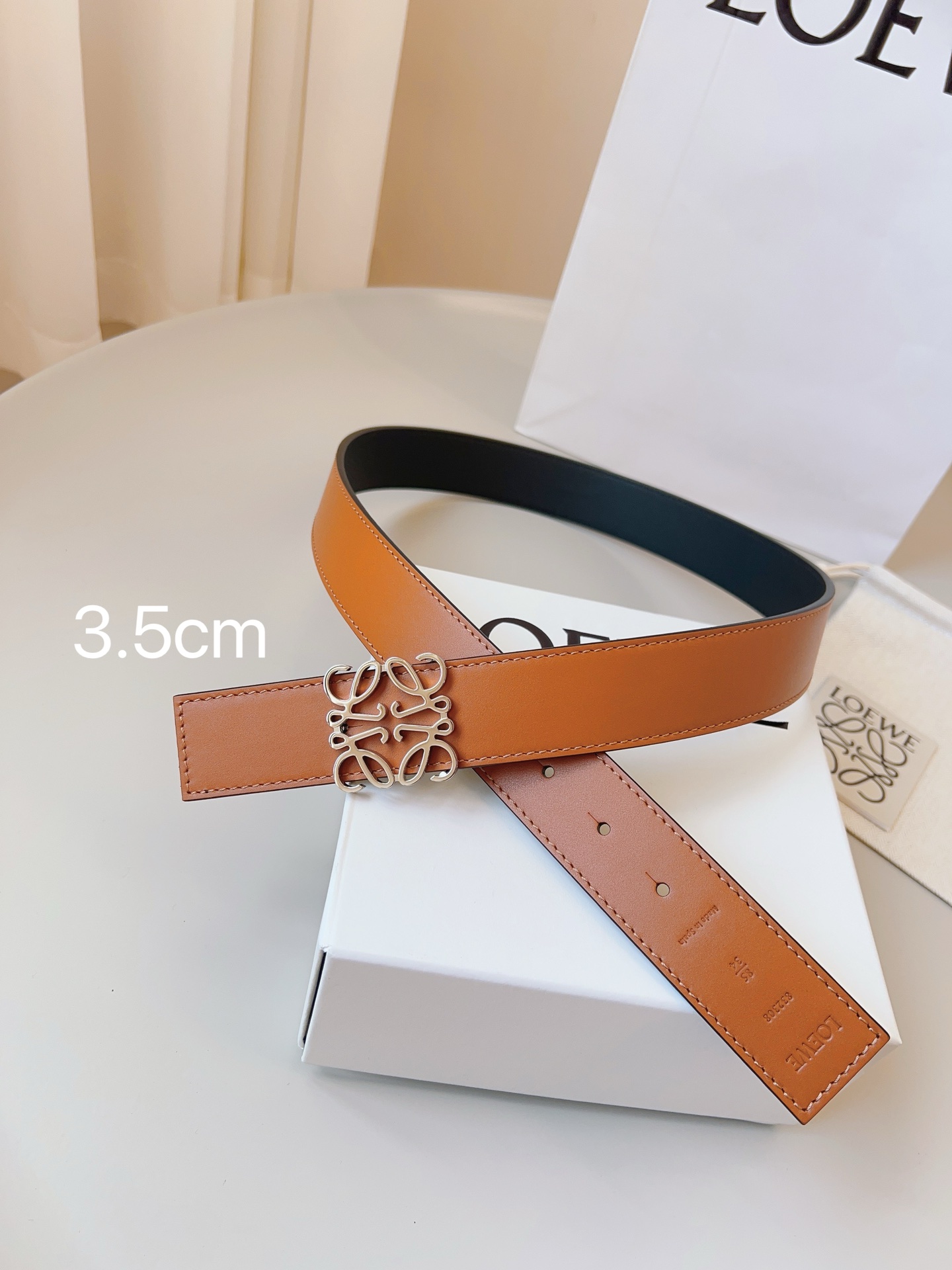 Loewe Womens Leather Belt Width 3.5cm-0013