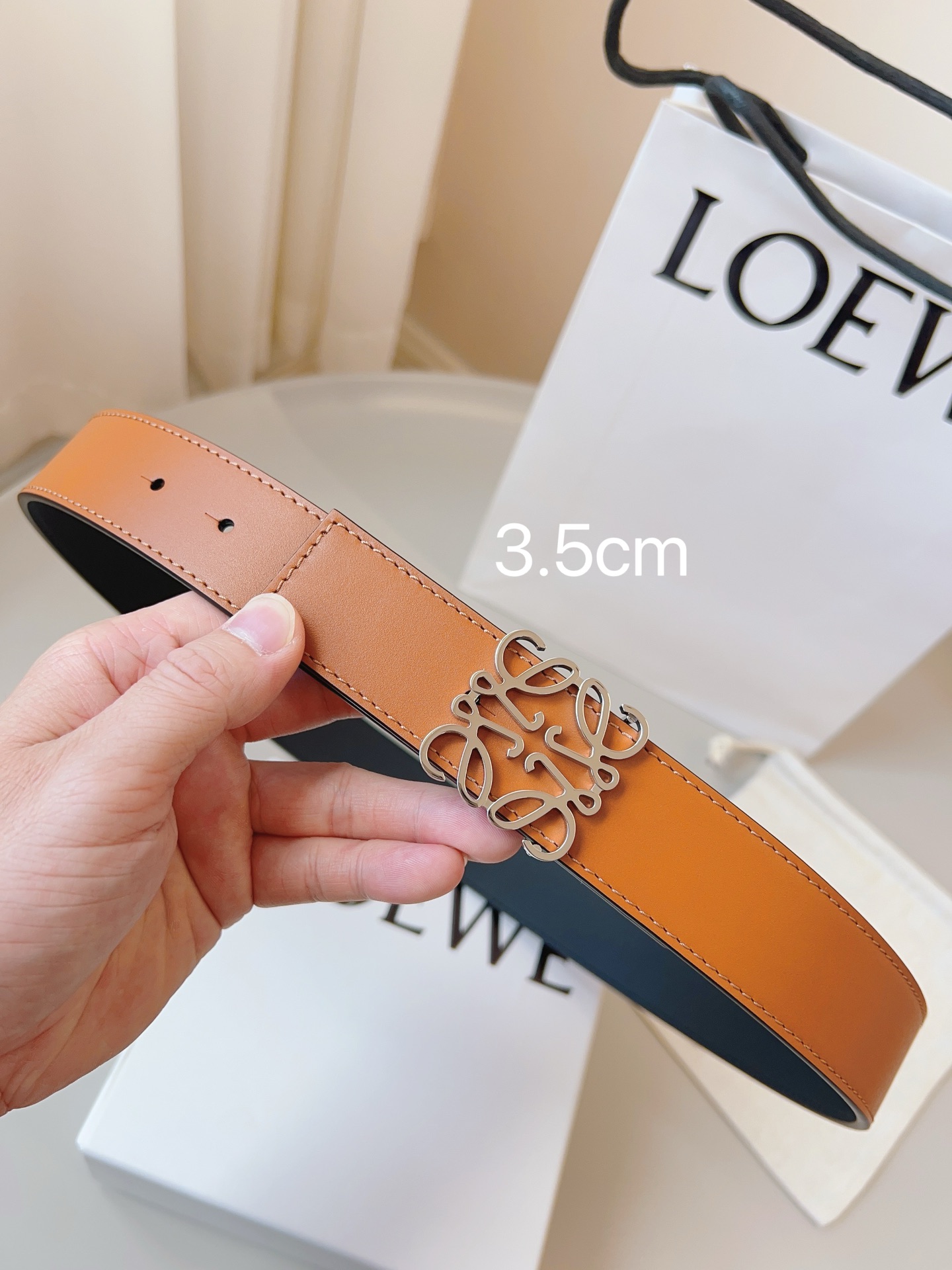 Loewe Womens Leather Belt Width 3.5cm-0013