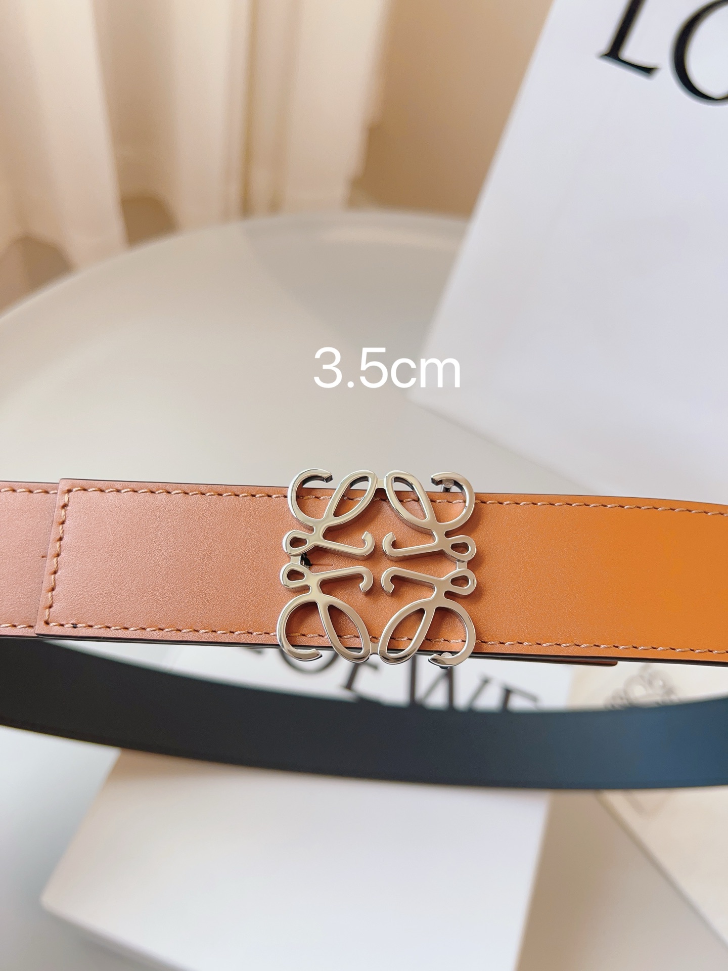 Loewe Womens Leather Belt Width 3.5cm-0013