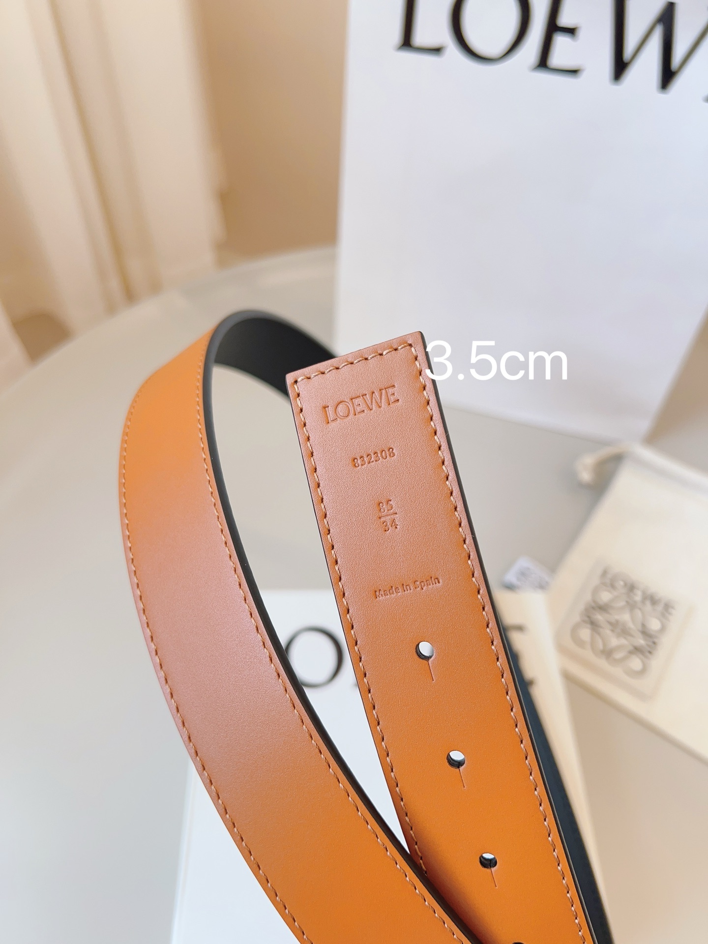 Loewe Womens Leather Belt Width 3.5cm-0013