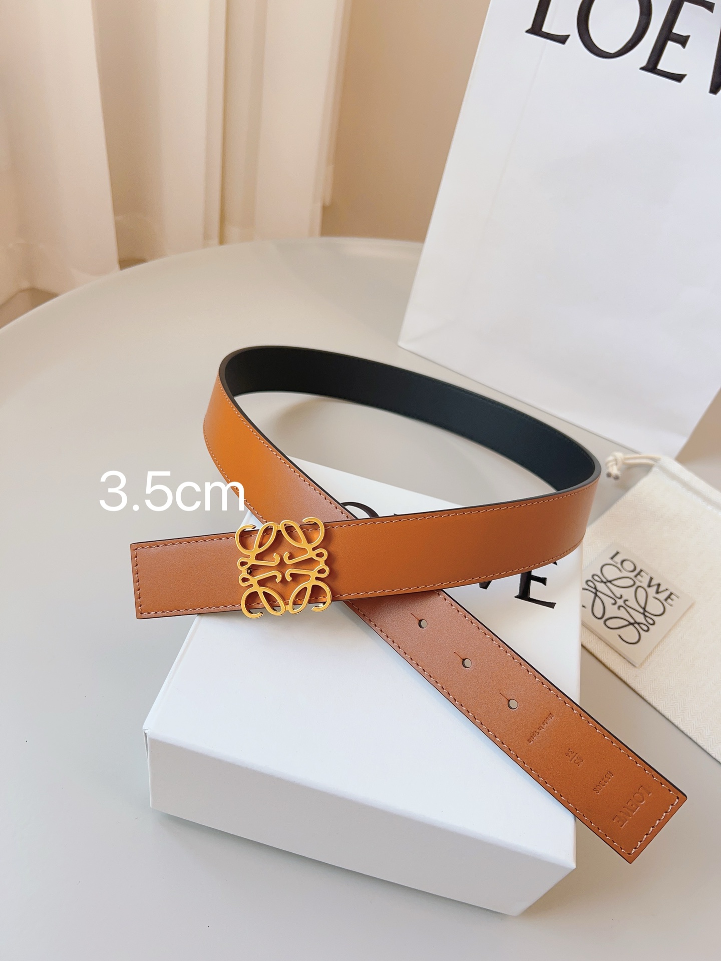 Loewe Womens Leather Belt Width 3.5cm-0014