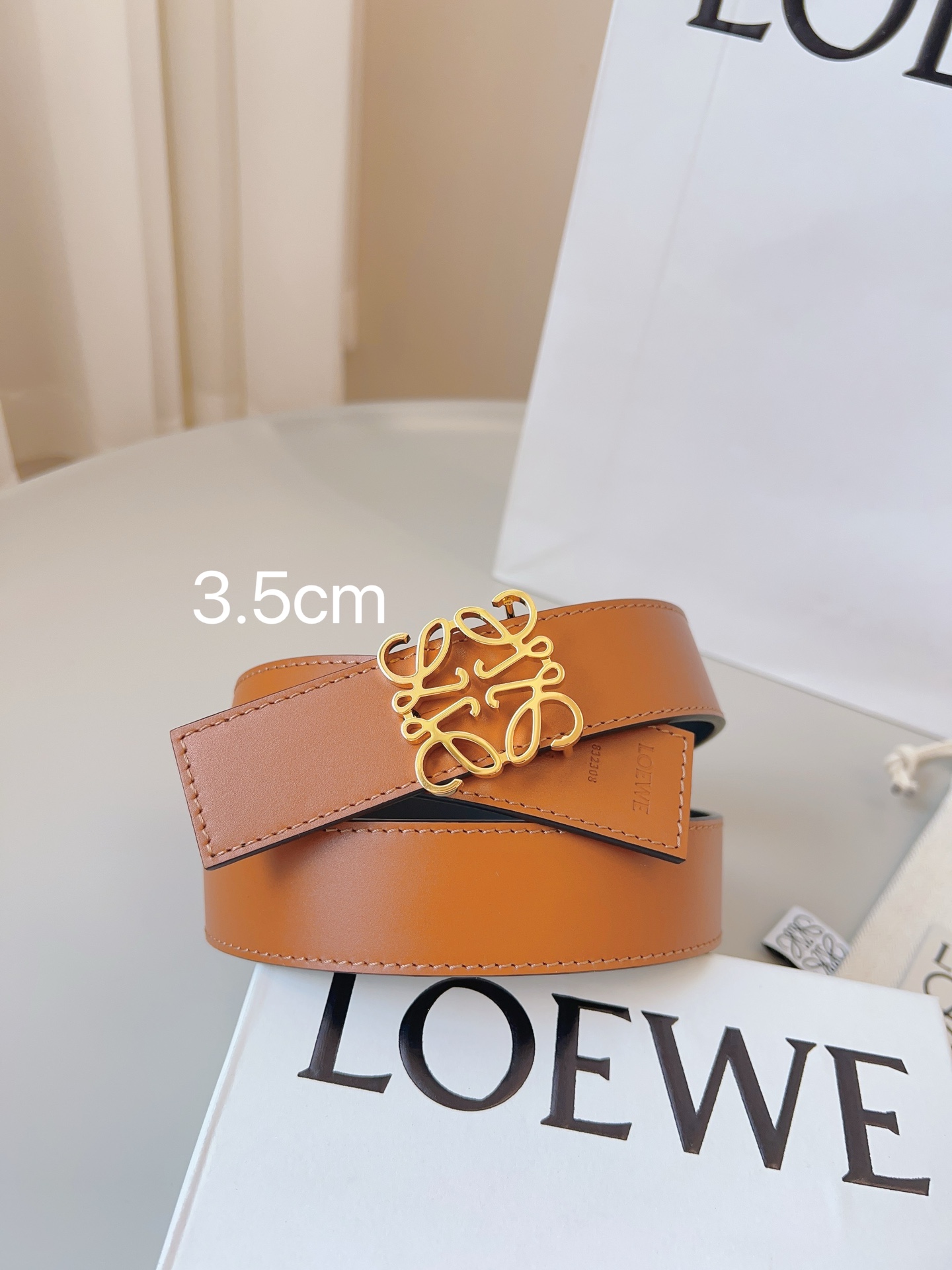 Loewe Womens Leather Belt Width 3.5cm-0014