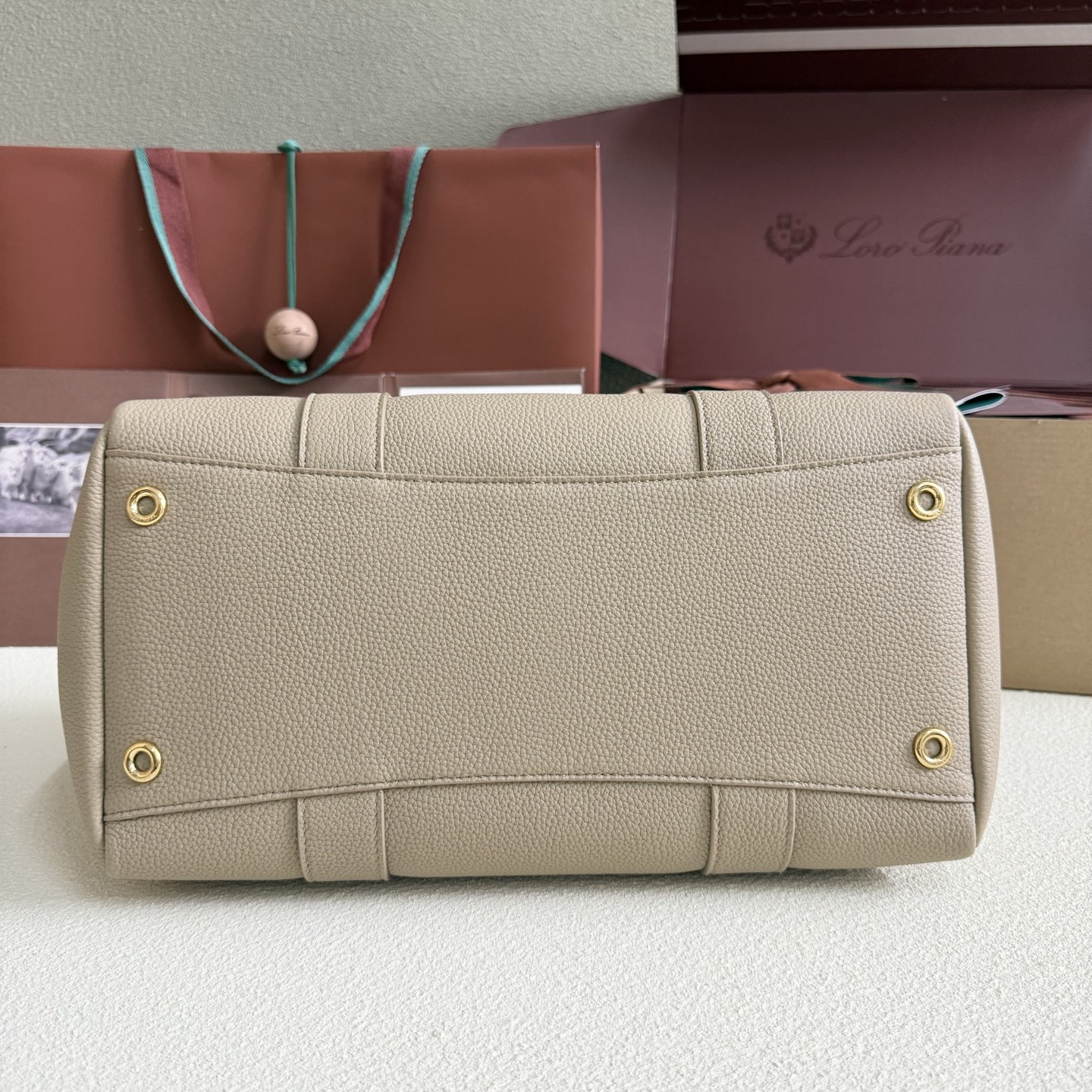 Loro Piana  Loom Bag L32 Light Travertine