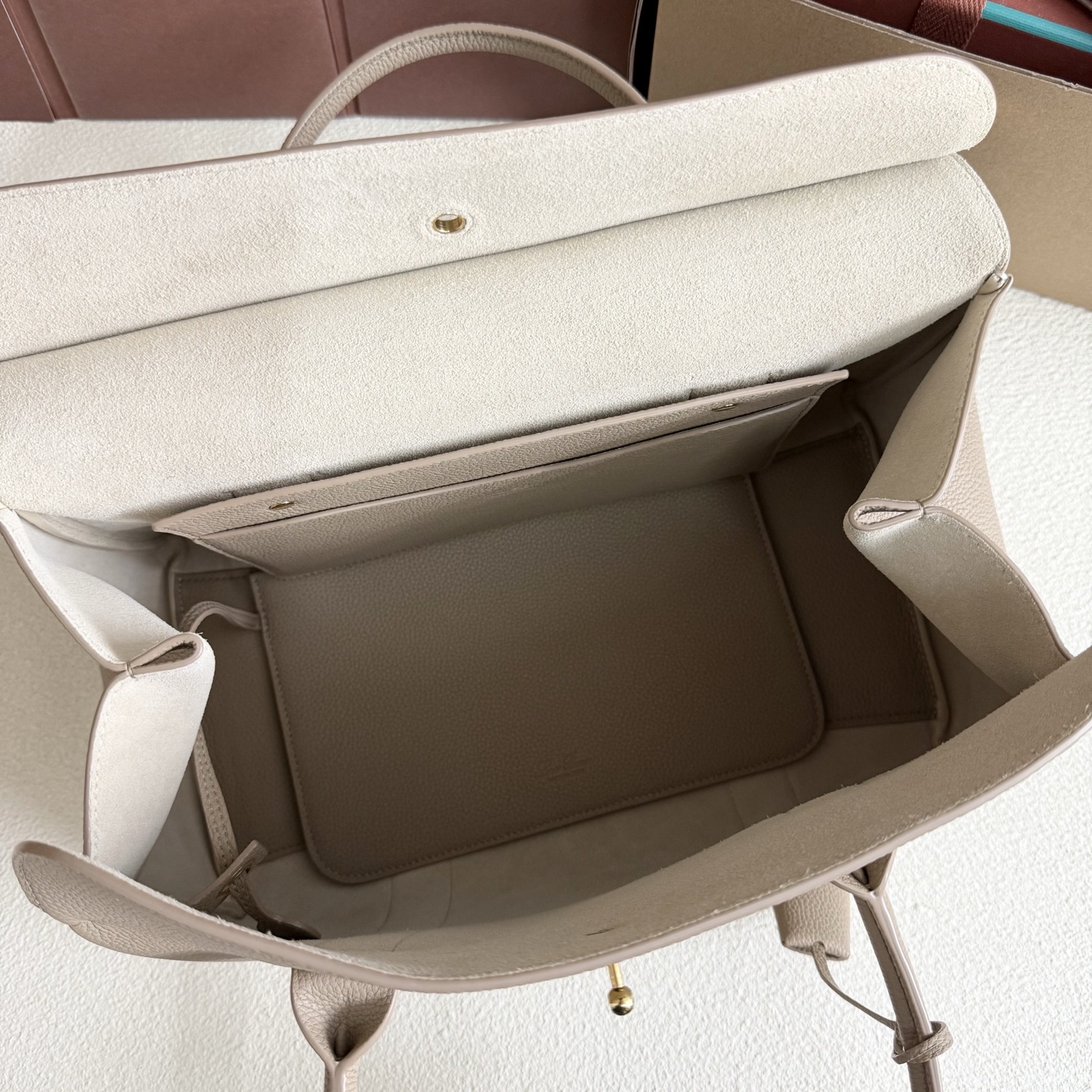 Loro Piana  Loom Bag L32 Light Travertine