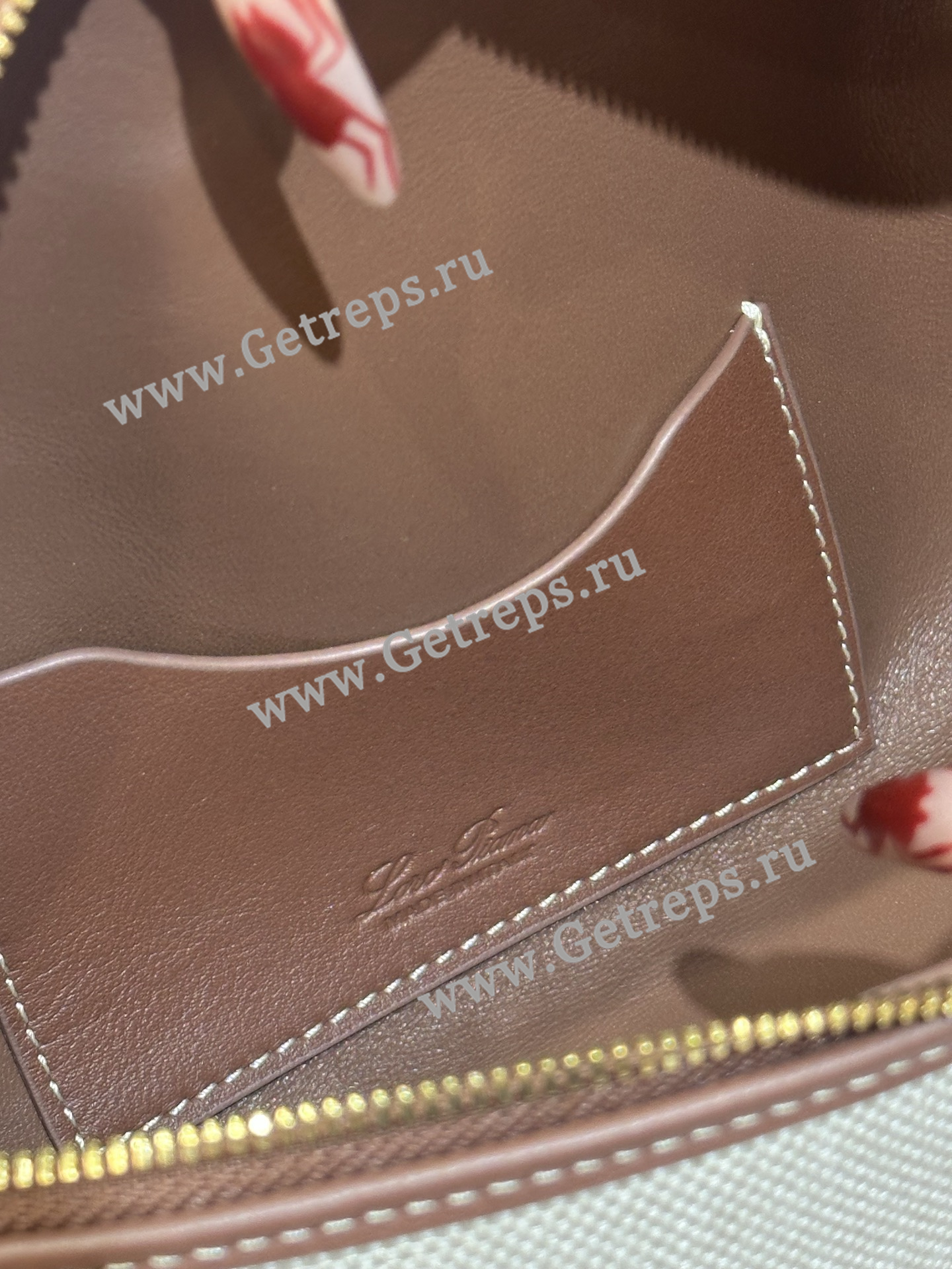 Loro Piana Extra pocket L23 Dark Red Saddle Leather with Canvas