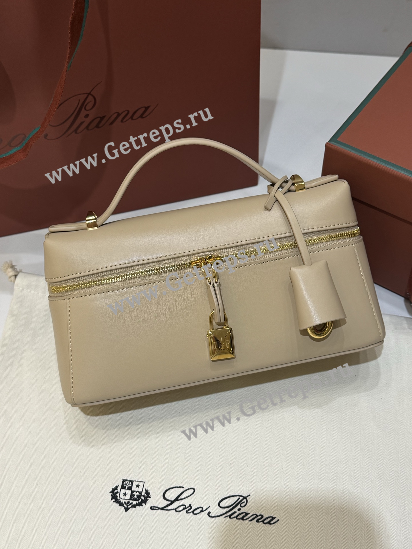 Loro Piana Extra pocket L23 Saddle Leather Beige