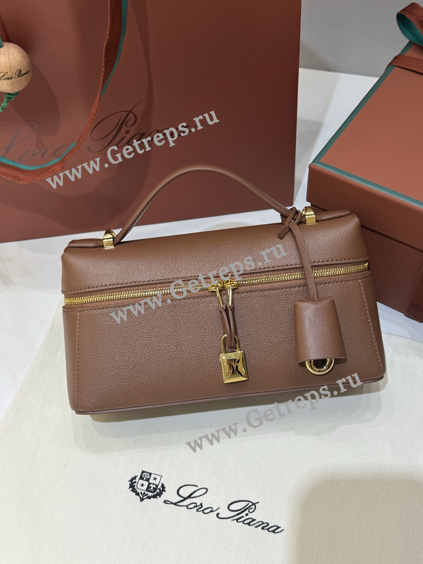 Loro Piana Extra pocket L23 Saddle Leather Brown