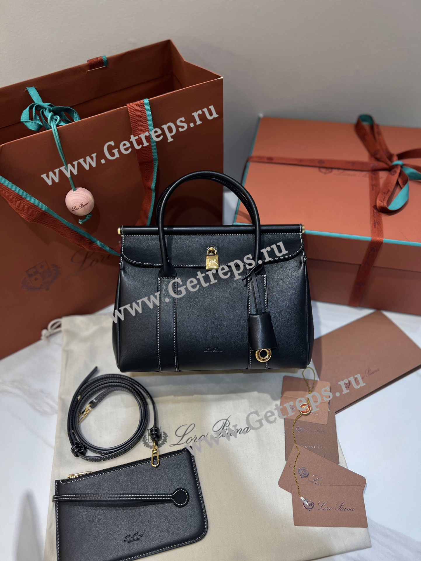 Loro Piana Loom Bag L25 Calfskin-12