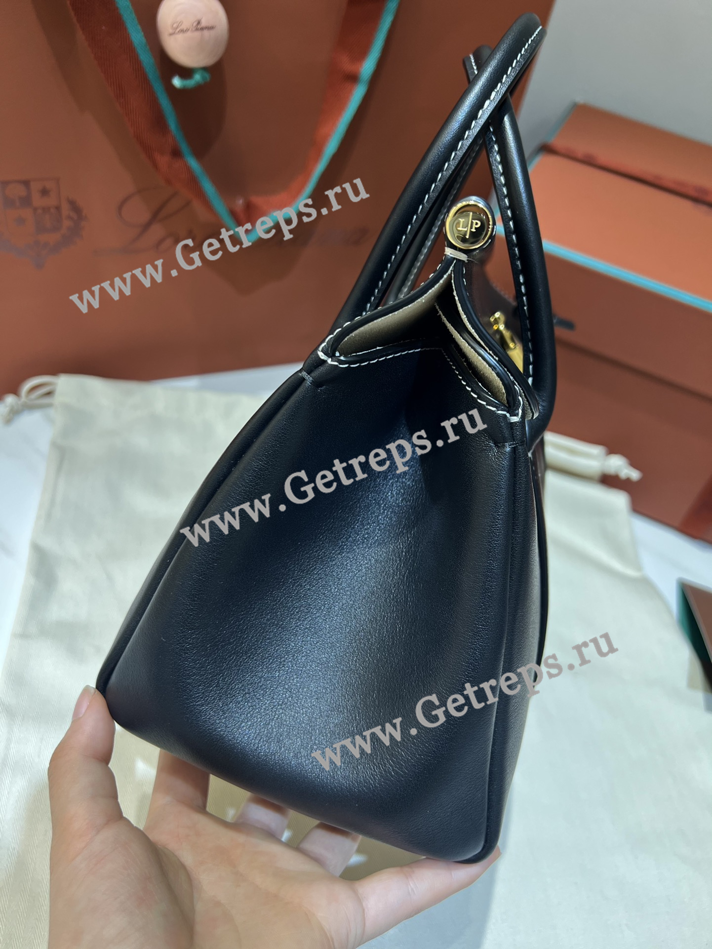 Loro Piana Loom Bag L25 Calfskin-12