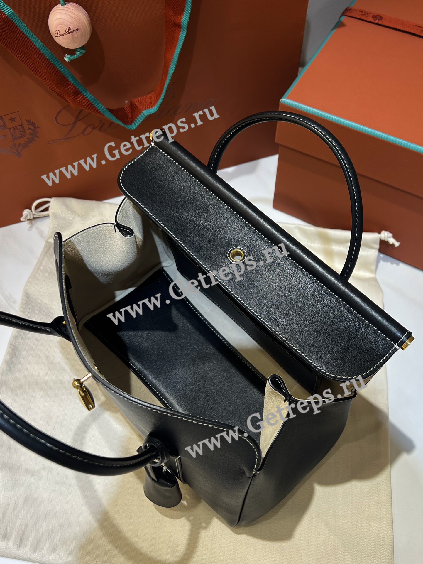 Loro Piana Loom Bag L25 Calfskin-12