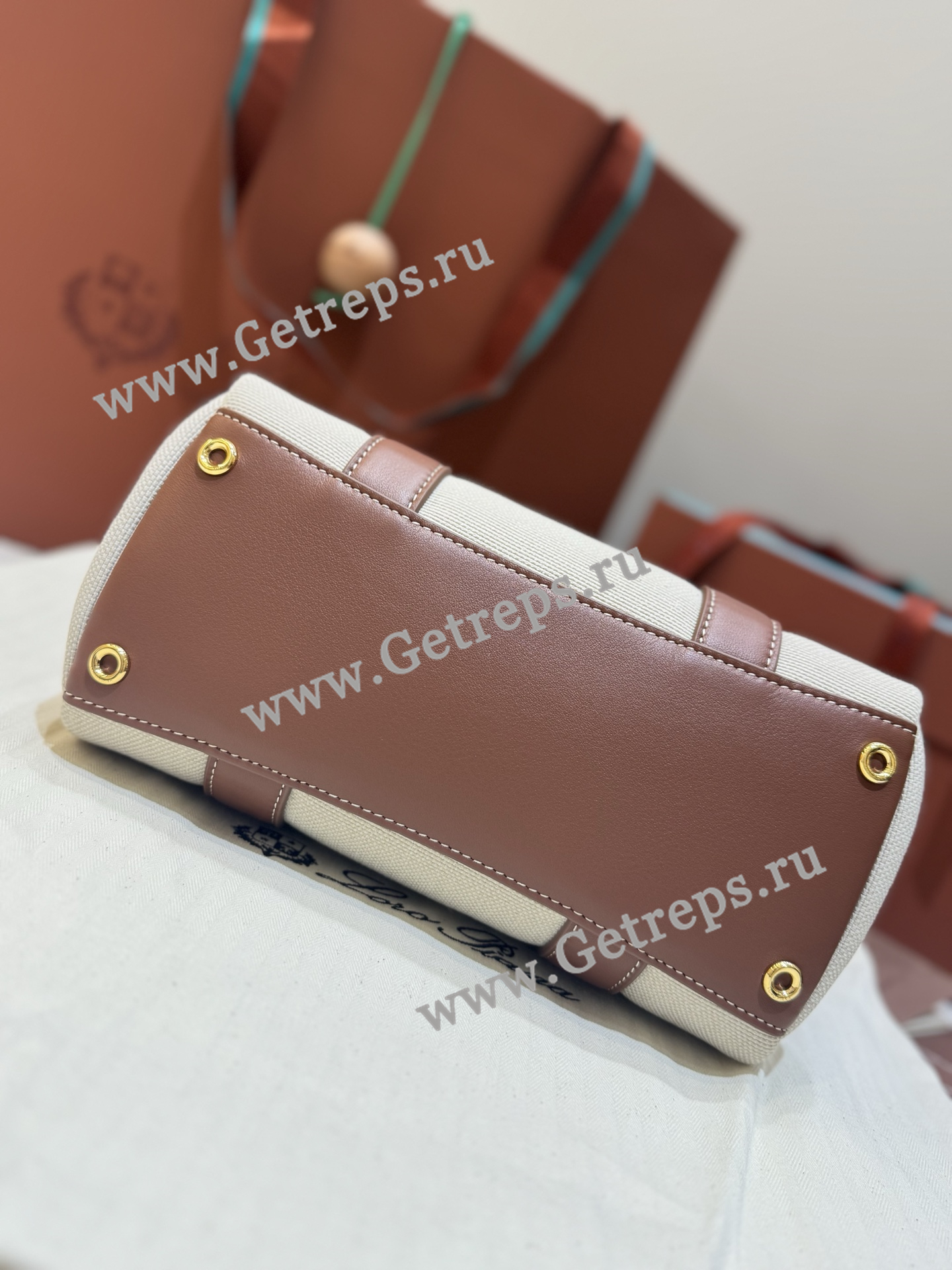 Loro Piana Loom Bag L25 Cotton Calfskin-14