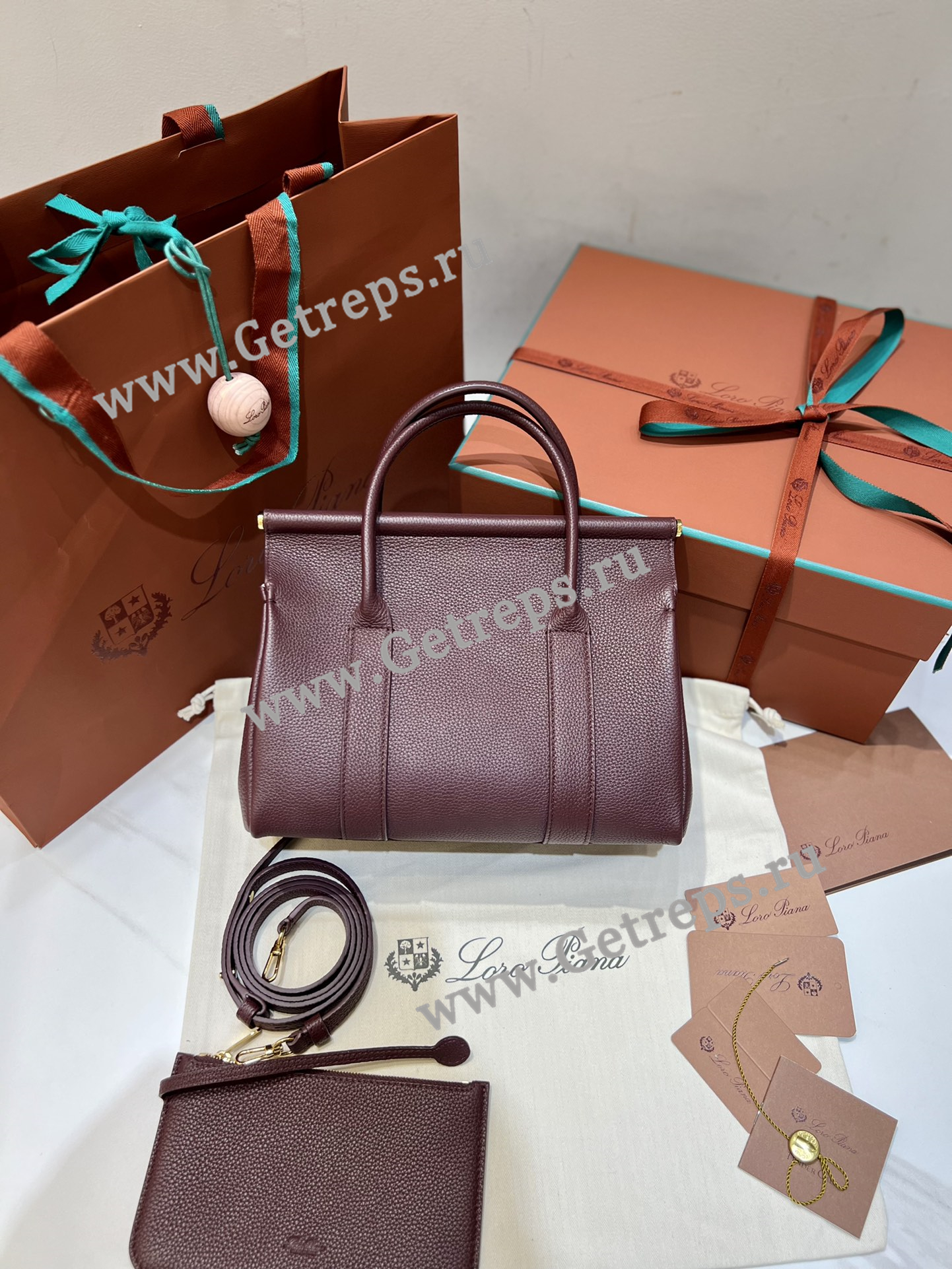 Loro Piana Loom Bag L25 Grained Calfskin-10