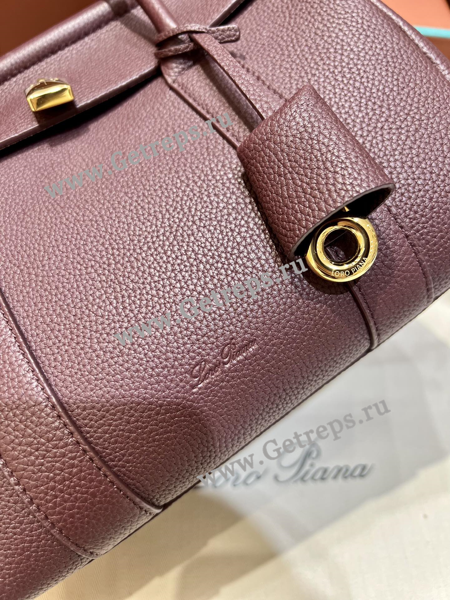 Loro Piana Loom Bag L25 Grained Calfskin-10