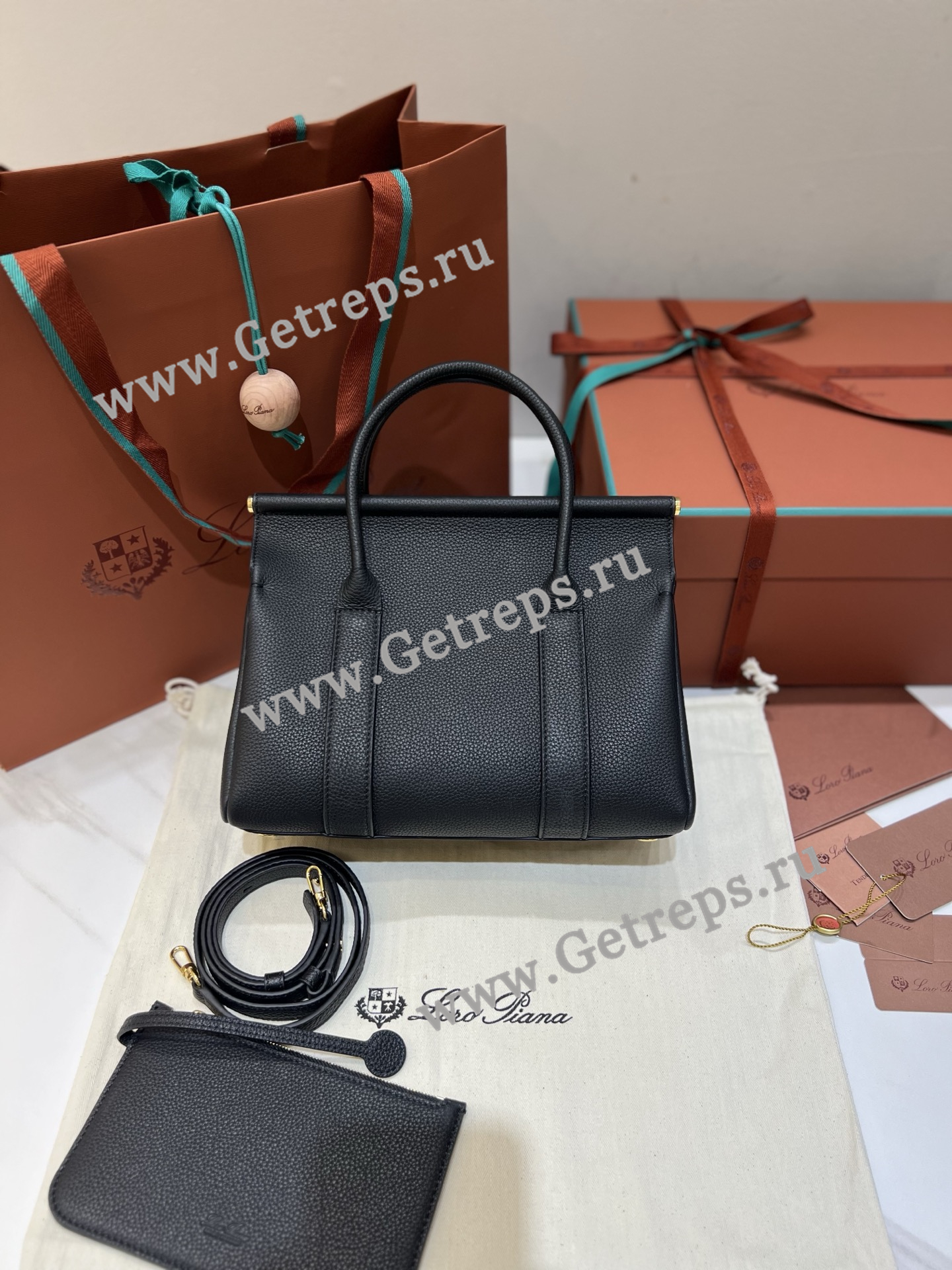 Loro Piana Loom Bag L25 Grained Calfskin-2