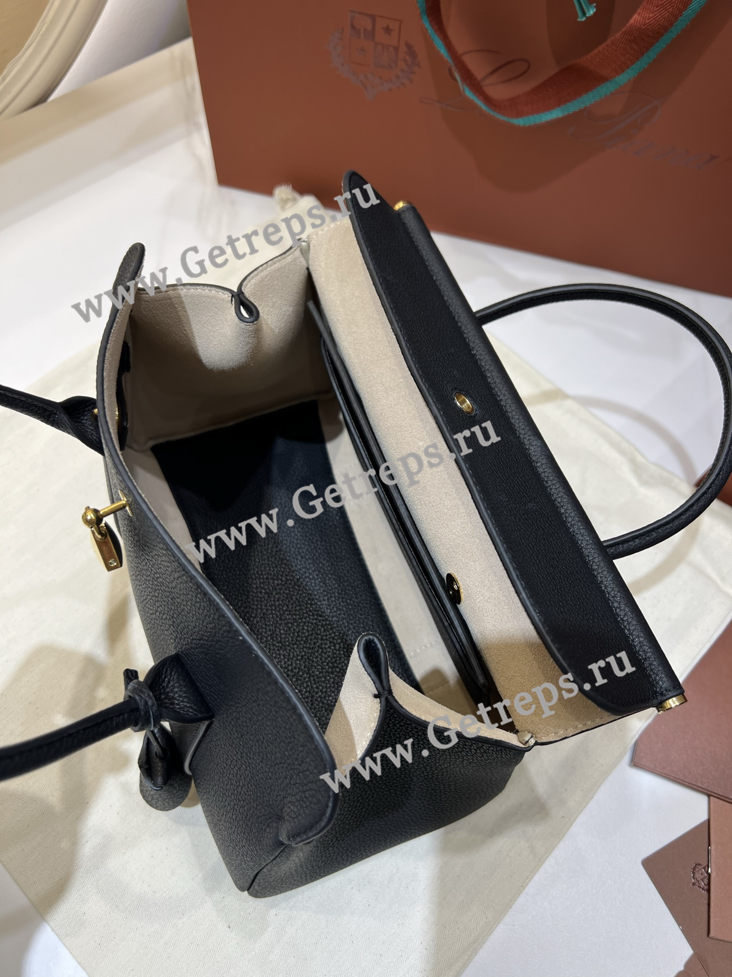 Loro Piana Loom Bag L25 Grained Calfskin-2