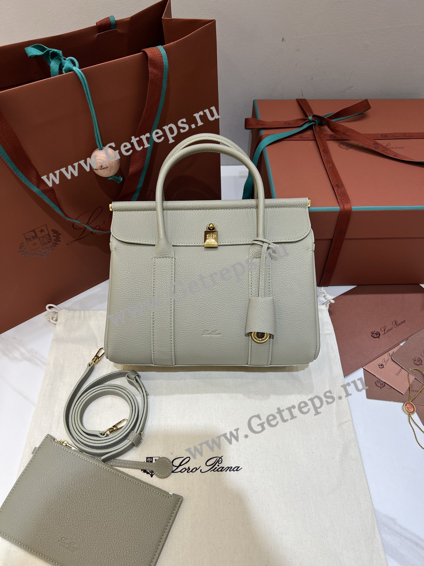 Loro Piana Loom Bag L25 Grained Calfskin-3