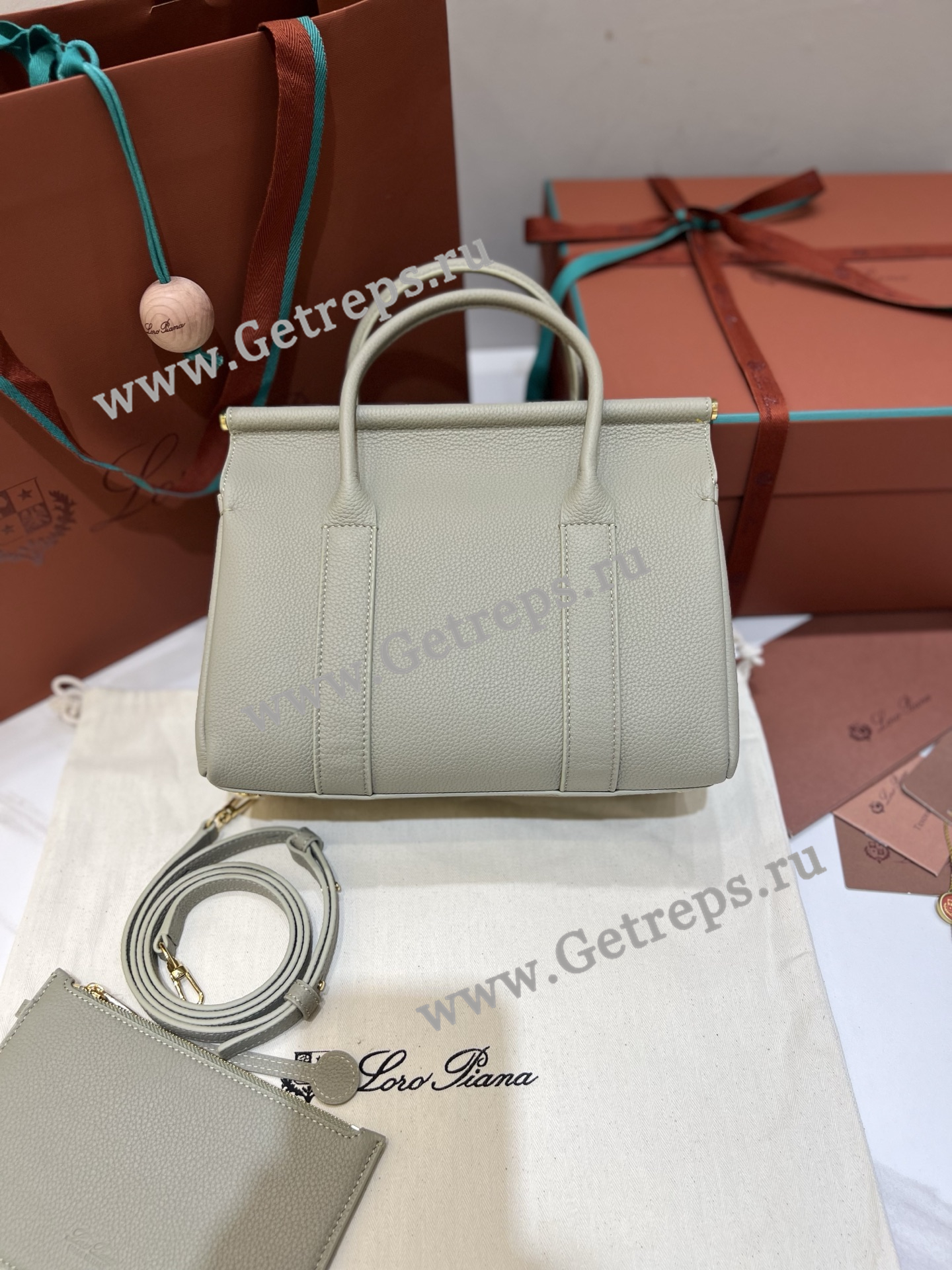 Loro Piana Loom Bag L25 Grained Calfskin-3