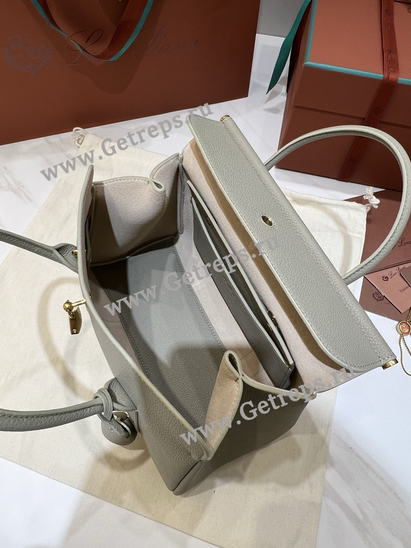 Loro Piana Loom Bag L25 Grained Calfskin-3