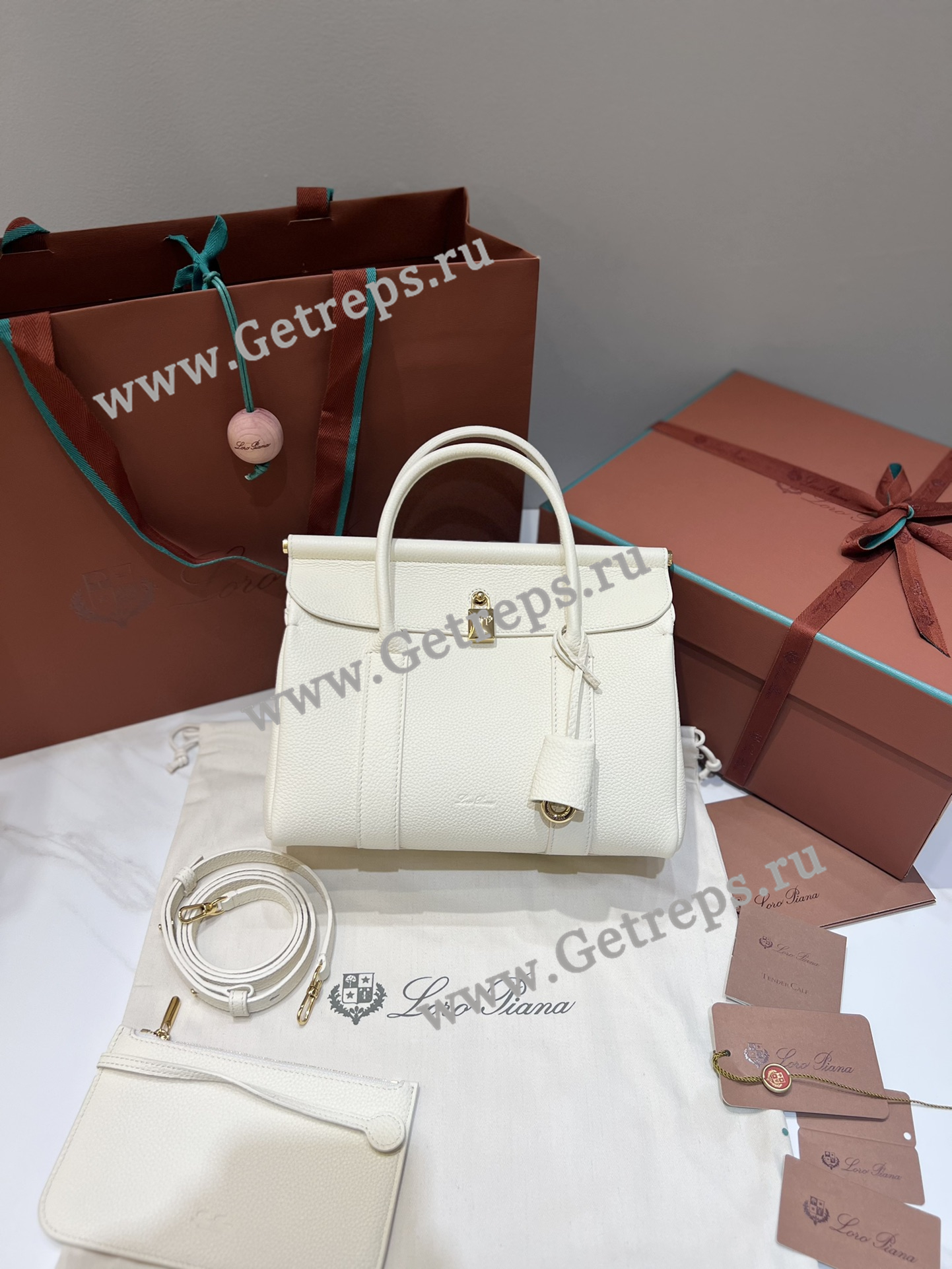 Loro Piana Loom Bag L25 Grained Calfskin-4