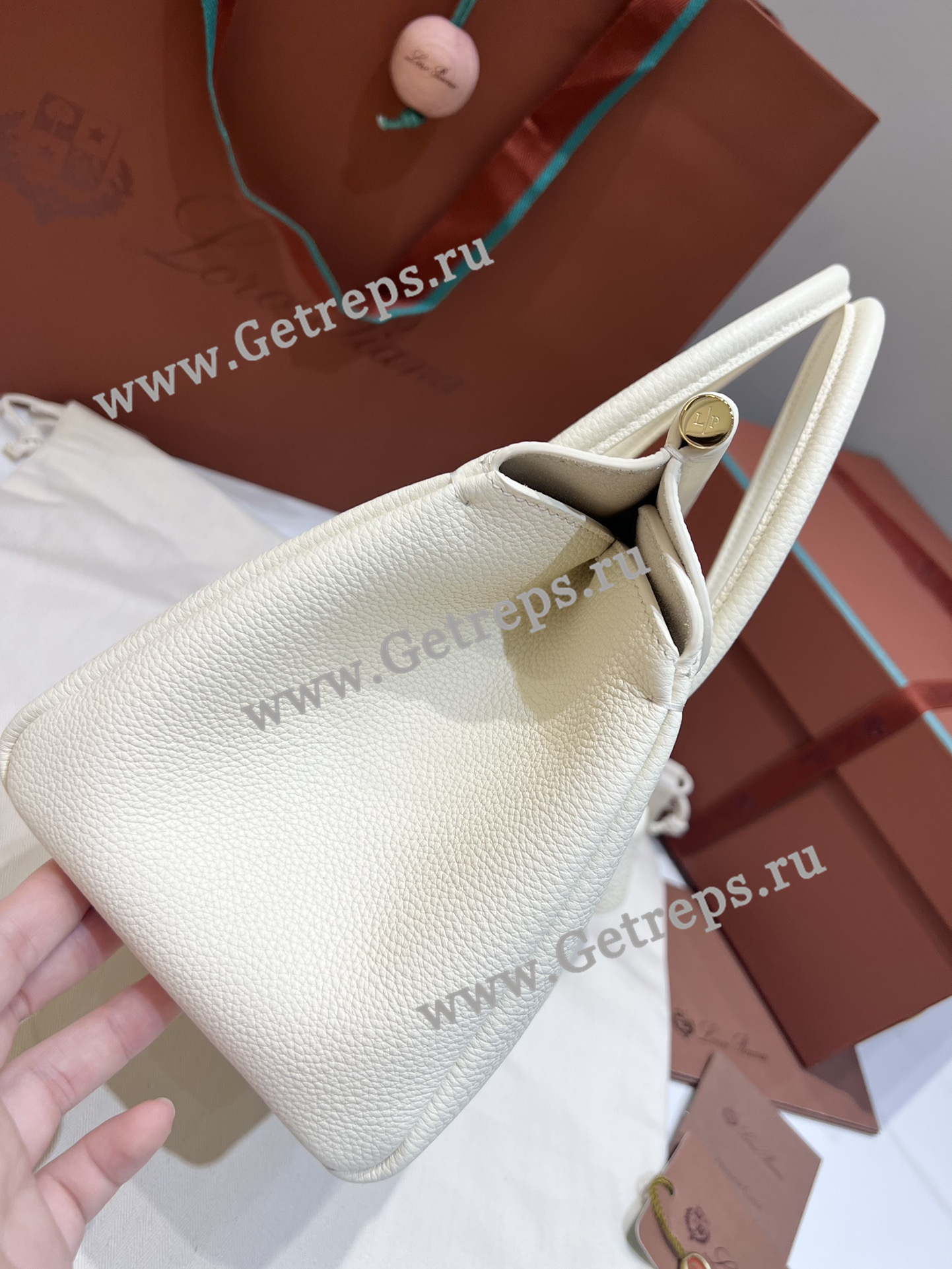 Loro Piana Loom Bag L25 Grained Calfskin-4