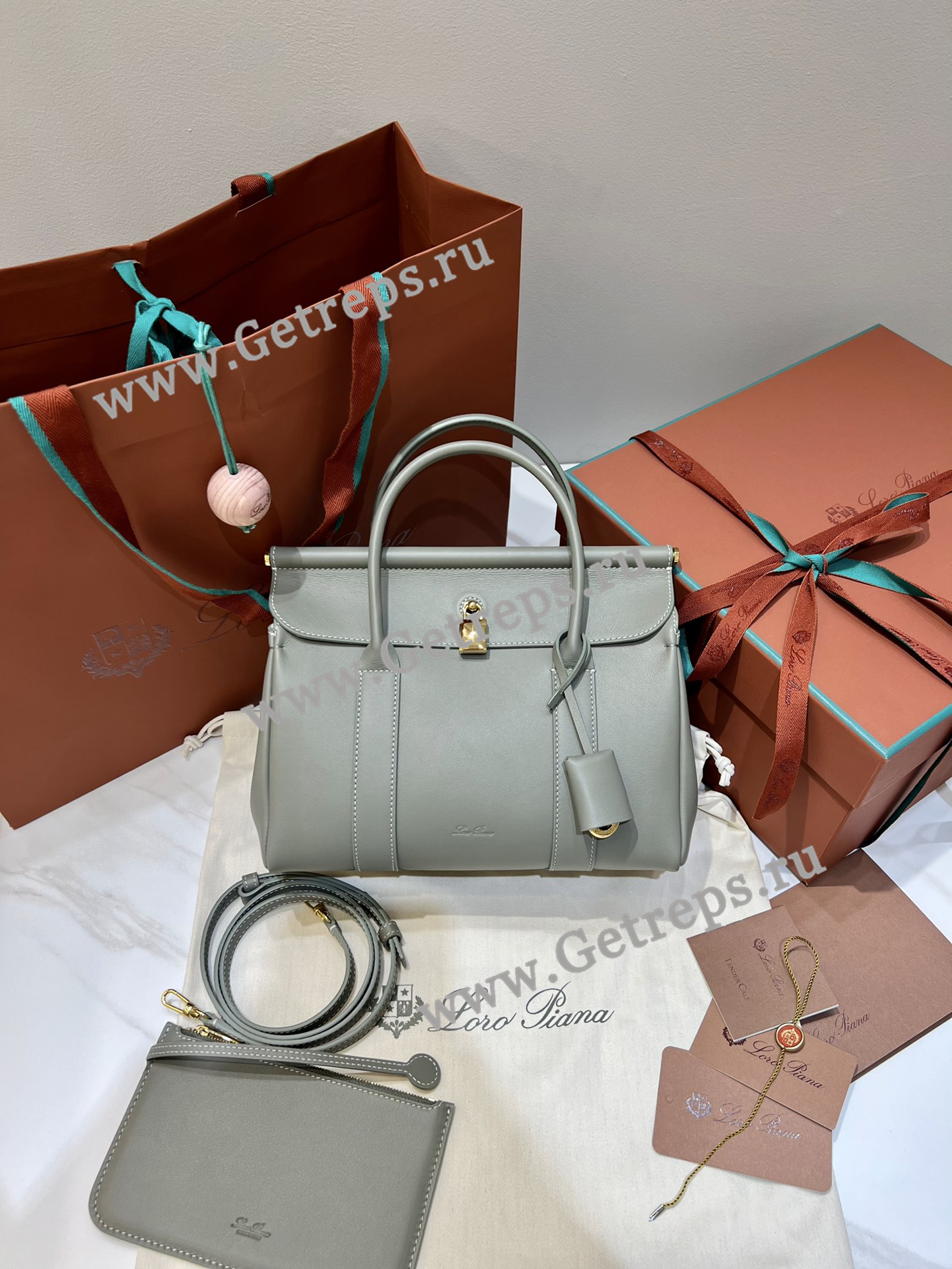 Loro Piana Loom Bag L25 Grained Calfskin-5