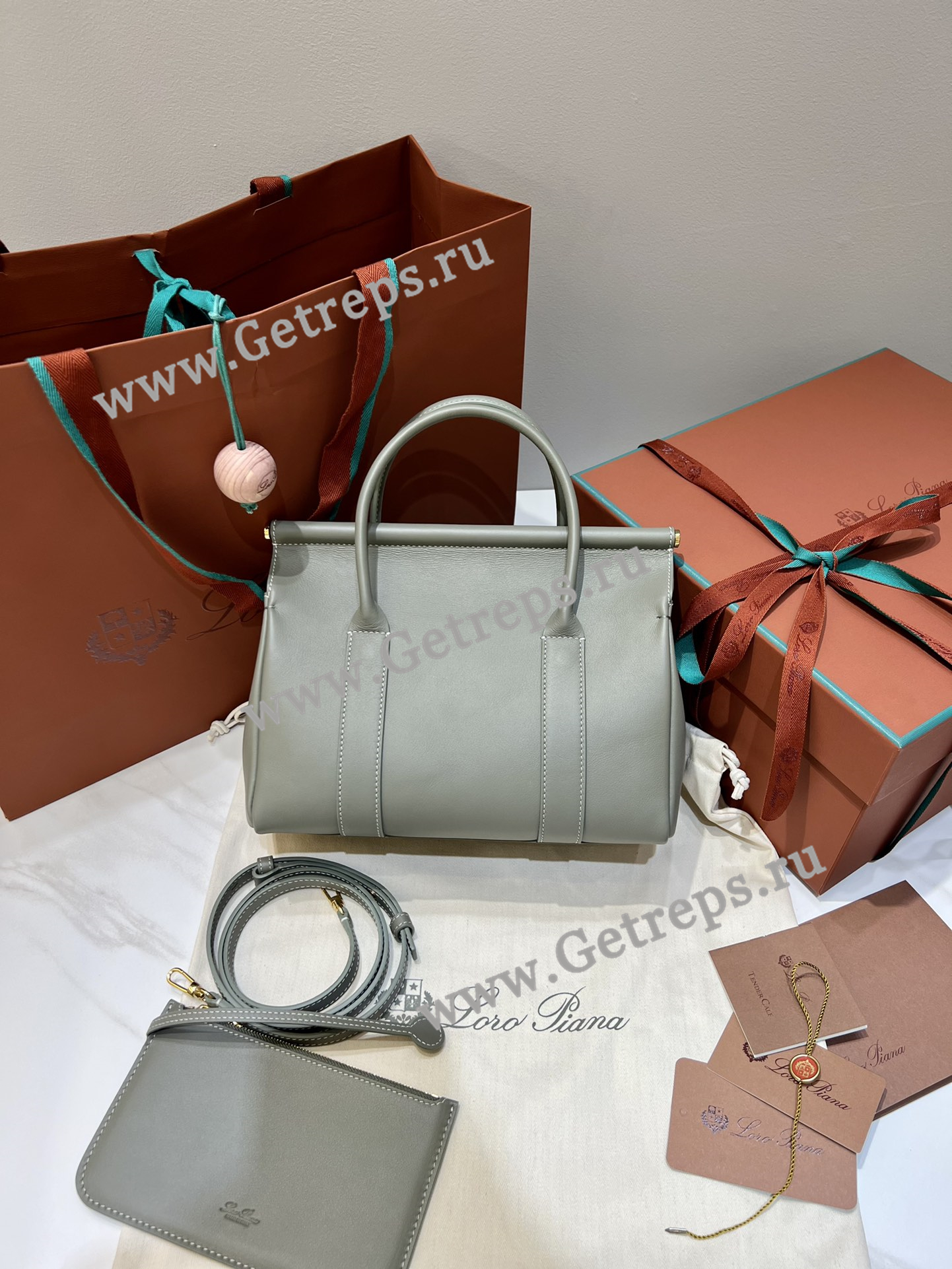 Loro Piana Loom Bag L25 Grained Calfskin-5