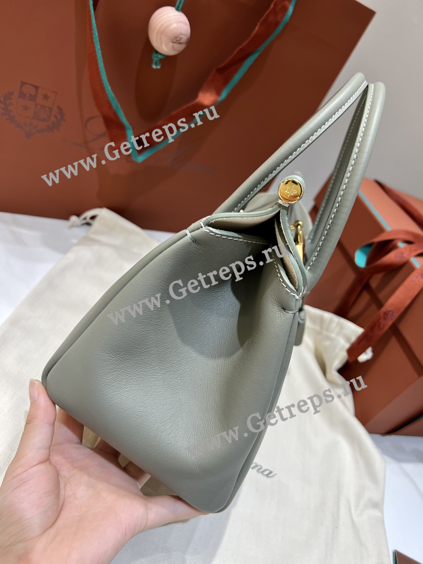 Loro Piana Loom Bag L25 Grained Calfskin-5