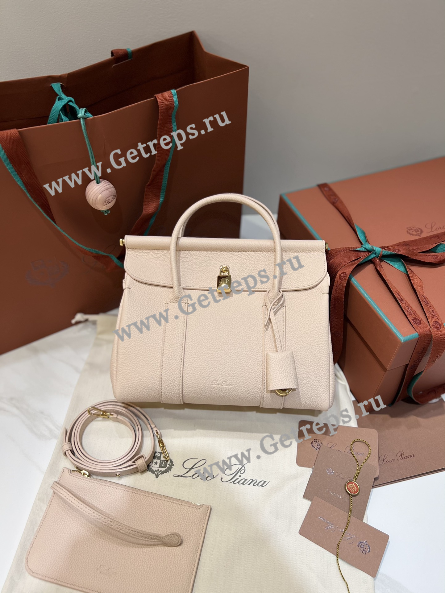 Loro Piana Loom Bag L25 Grained Calfskin-6