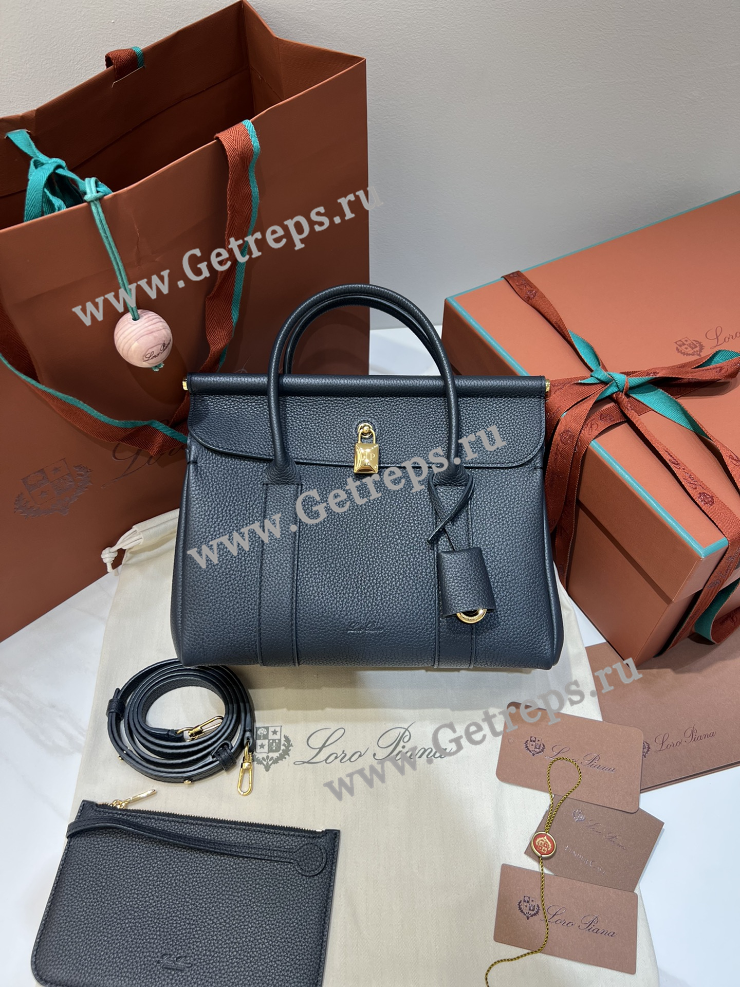 Loro Piana Loom Bag L25 Grained Calfskin-7