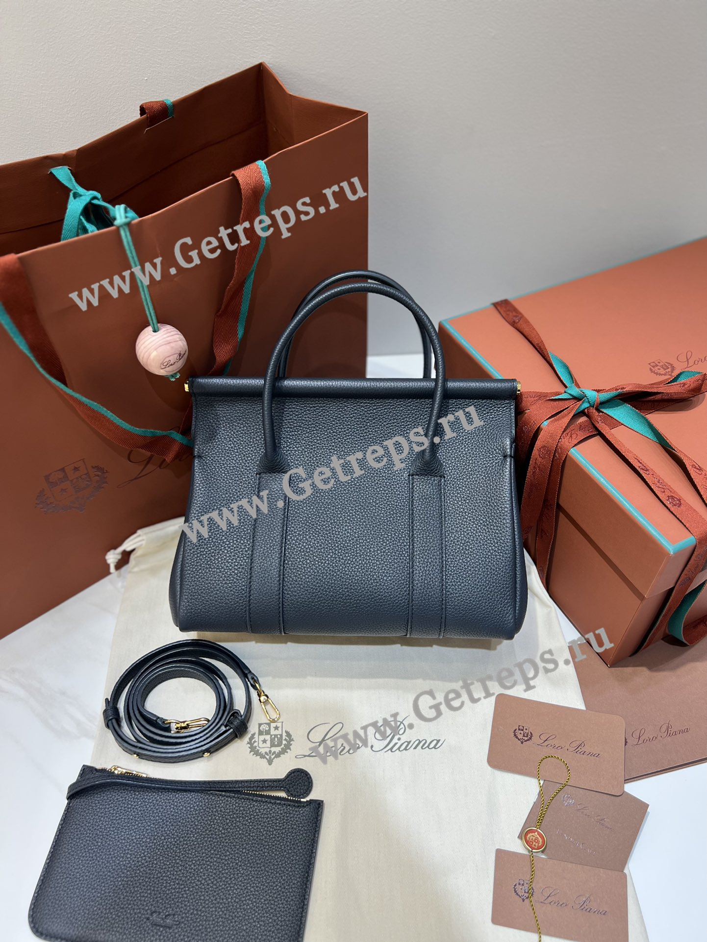 Loro Piana Loom Bag L25 Grained Calfskin-7